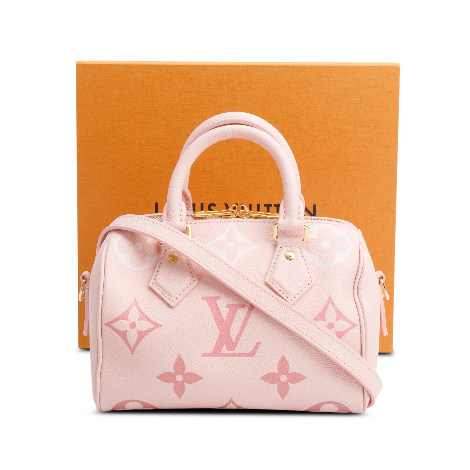Louis Vuitton 2023 Monogram Giant Empreinte Leather Speedy Bandouliere 20 w/ Strap, Box & Receipt