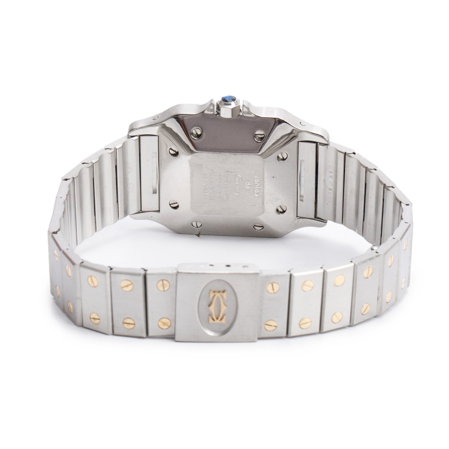 Cartier Stainless Steel & 18k Yellow Gold Santos De Cartier Automatic Watch, Large Model 1172961