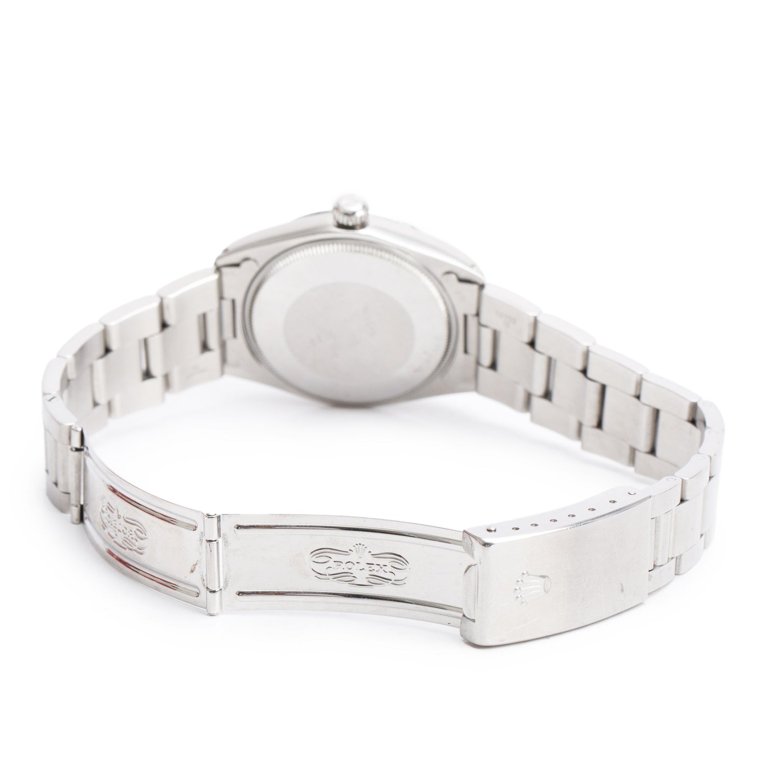 Rolex Stainless Steel Air King 34 MM Automatic Watch Blue Dial 5500 w/ Service Box & Original Papers