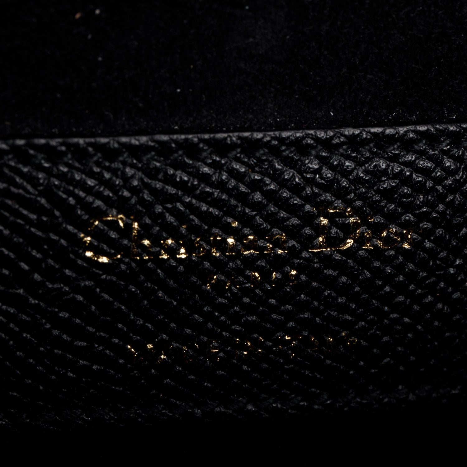 Christian Dior Black Grained Calfskin Leather Mini Saddle Bag w/ Strap & Box