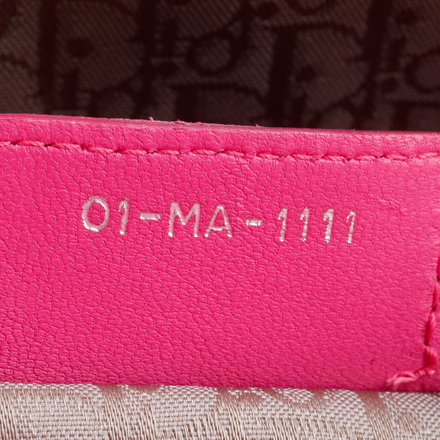 Christian Dior Pink Cannage Leather Large Lady Dior Bag w/ Authenticity Card