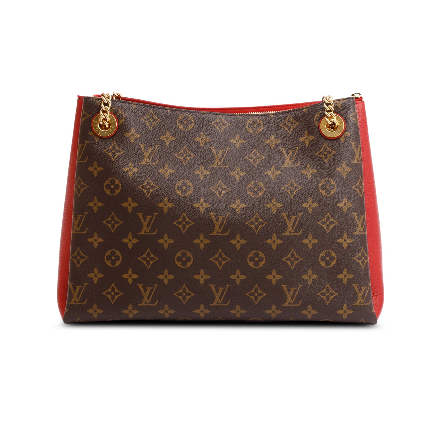 Louis Vuitton Monogram Red Leather Trim Surene MM w/ Box