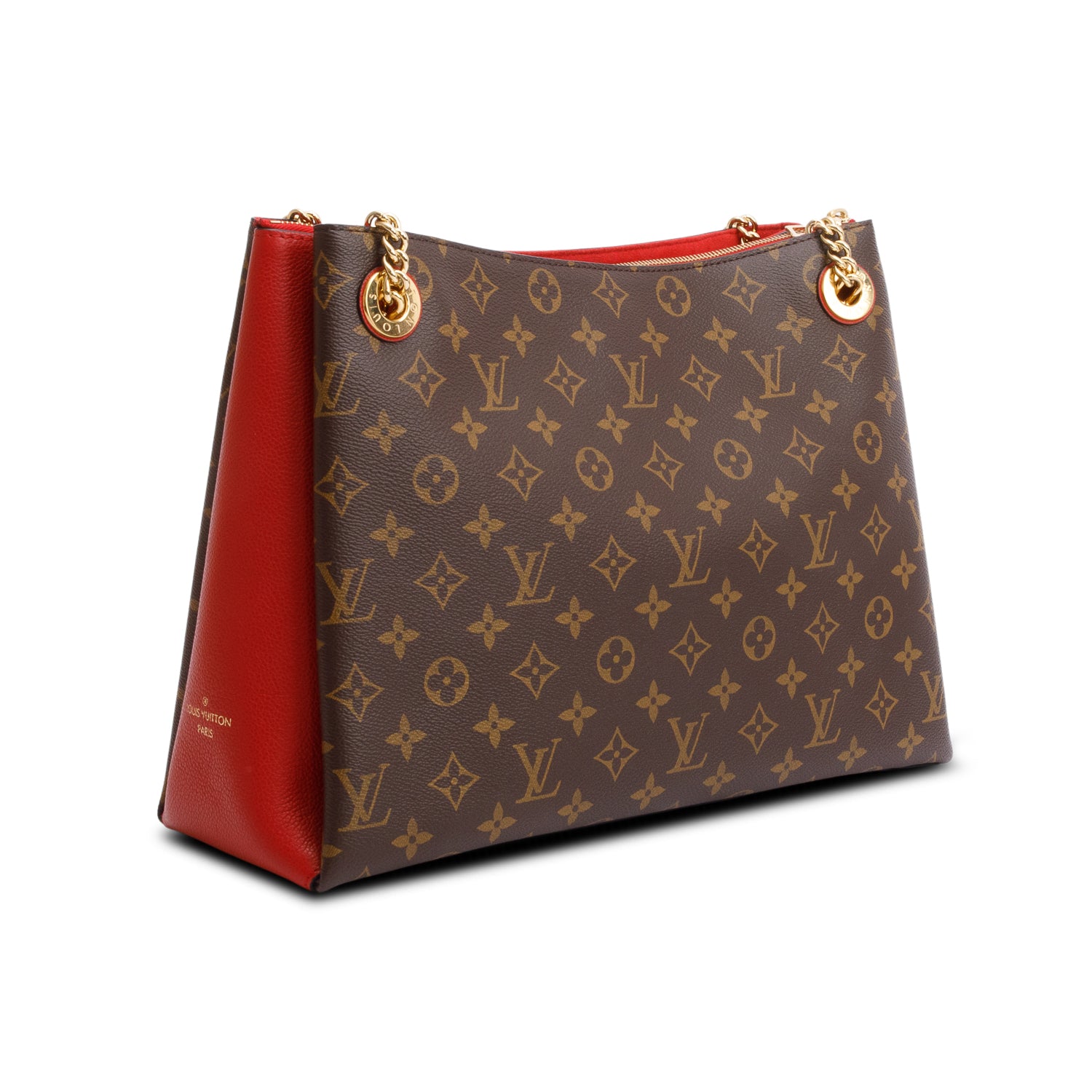 Louis Vuitton Monogram Red Leather Trim Surene MM w/ Box