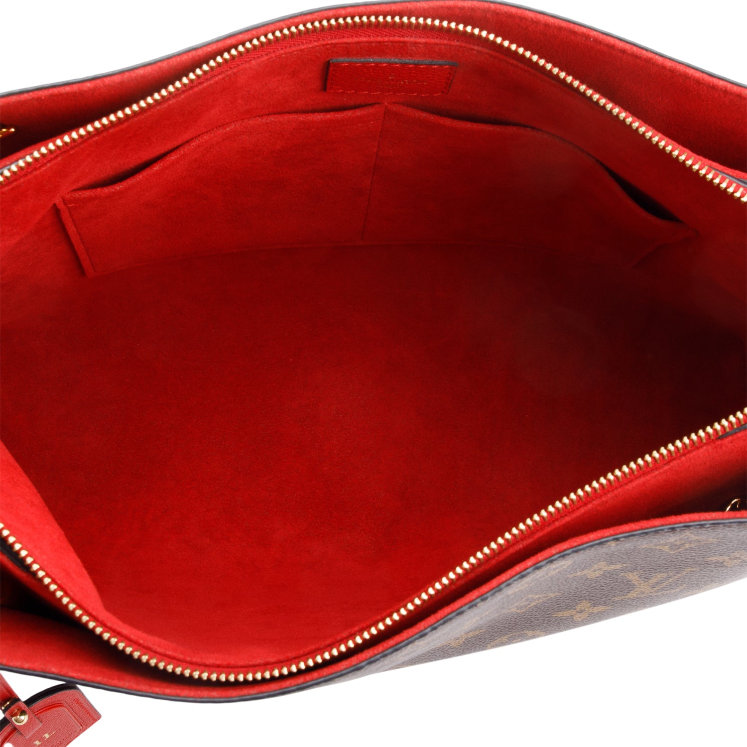 Louis Vuitton Monogram Red Leather Trim Surene MM w/ Box