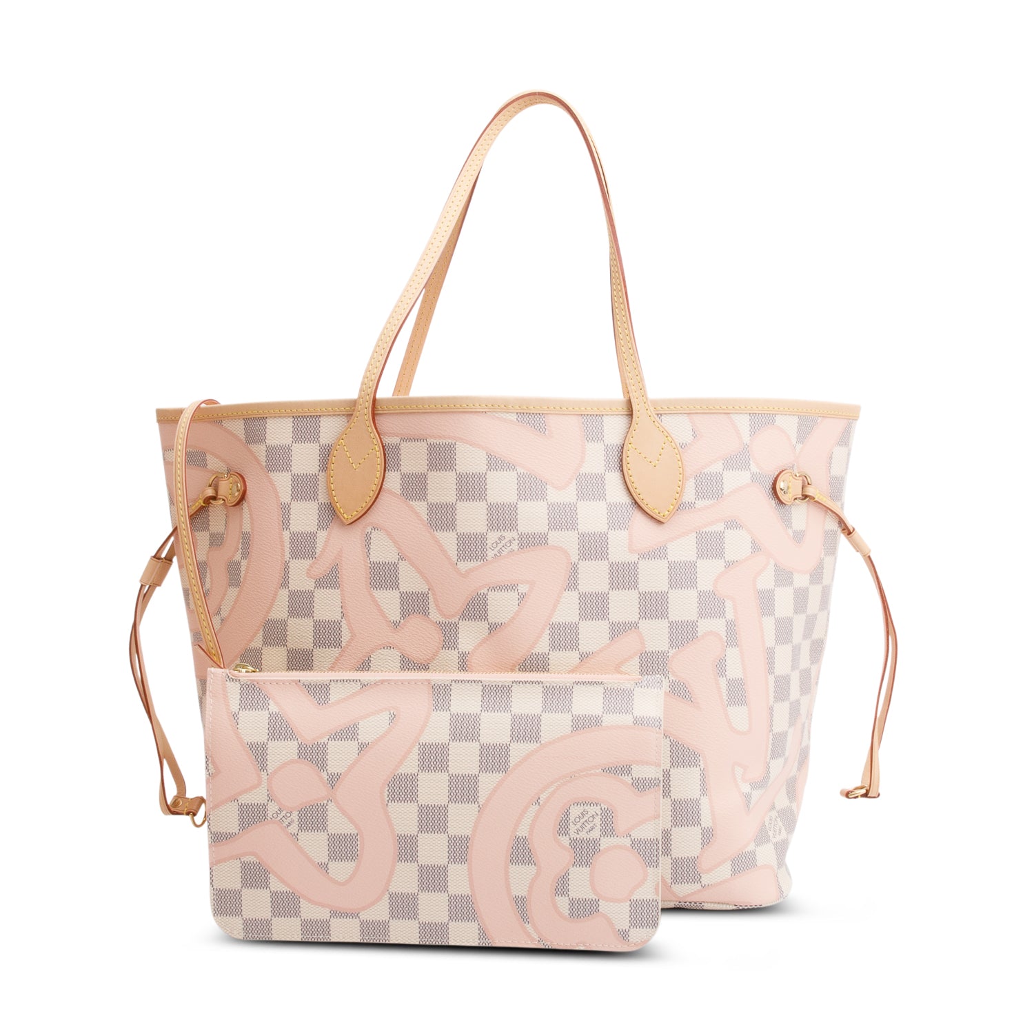 Louis Vuitton Damier Azur Tahitienne Neverfull MM w/ Pouch & Box