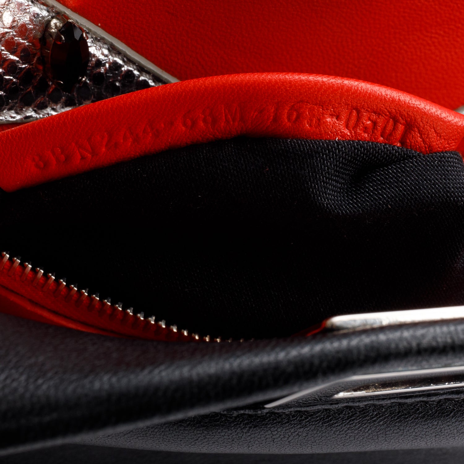 Fendi Black Calfskin Leather Mini Peekaboo Bag w/ Strap