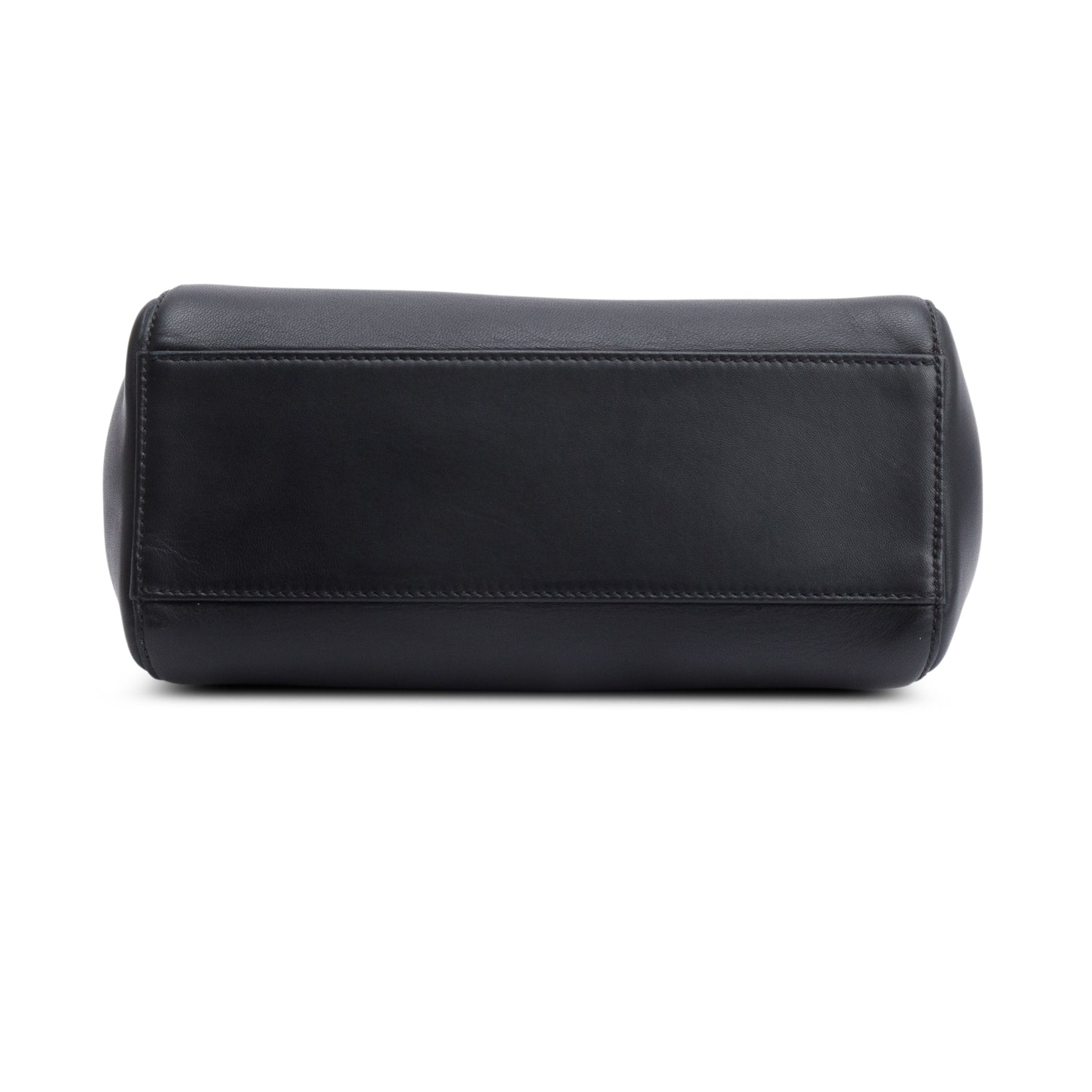 Fendi Black Calfskin Leather Mini Peekaboo Bag w/ Strap