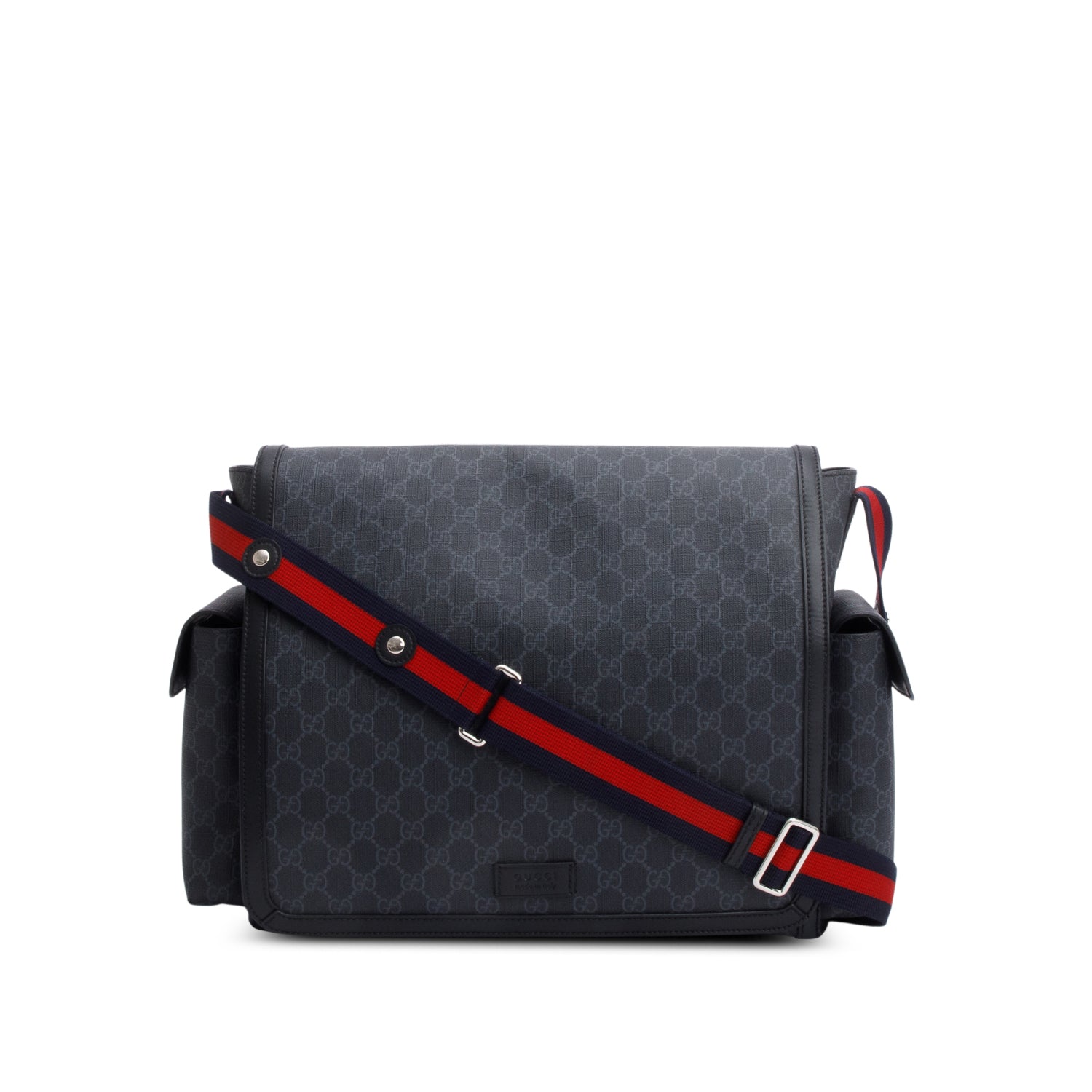 Gucci Black GG Supreme Diaper Bag