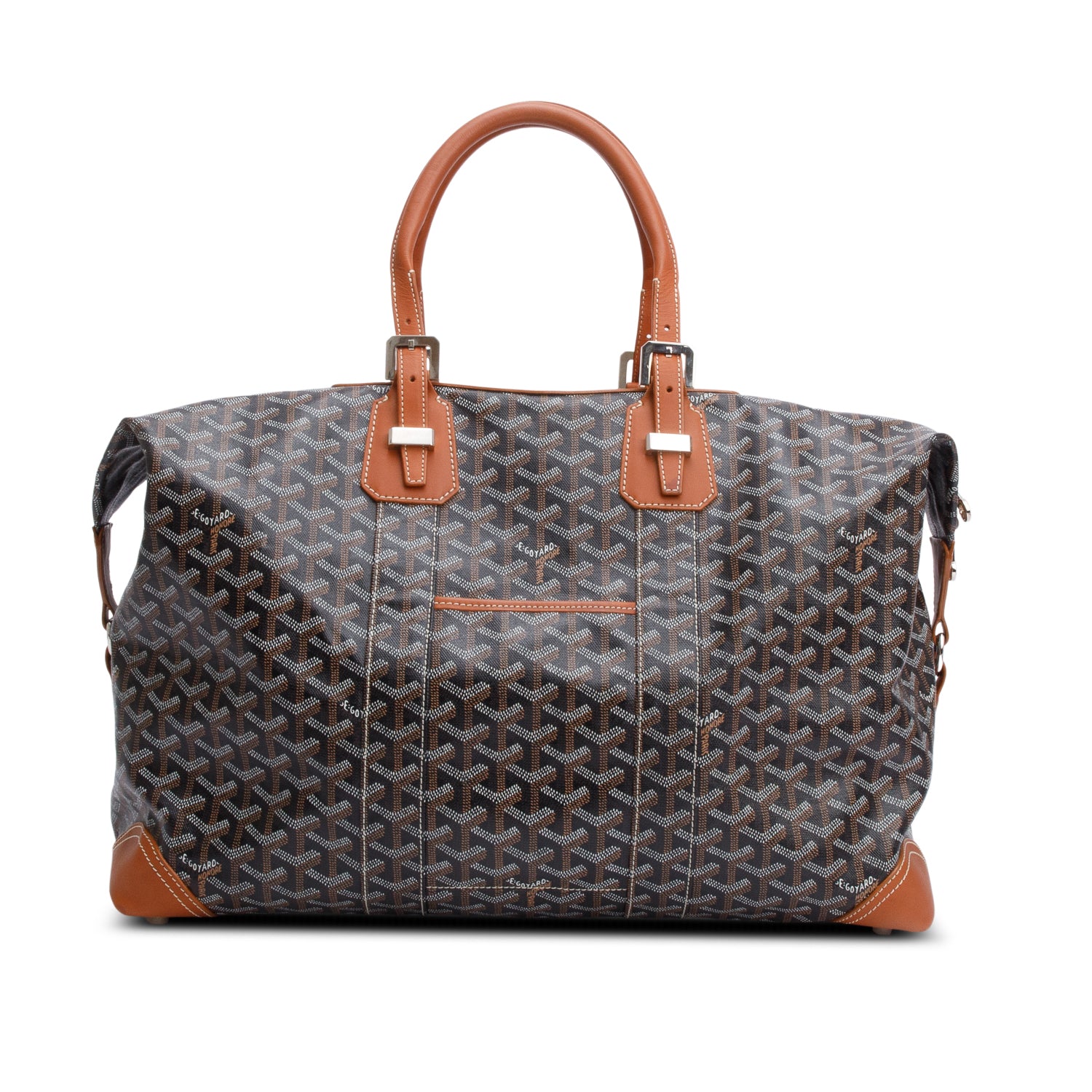 Goyard Brown Monogram Canvas Boeing 45 Duffle Bag w/ Strap