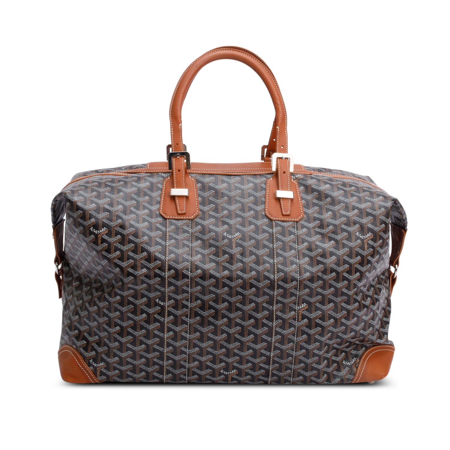 Goyard Brown Monogram Canvas Boeing 45 Duffle Bag w/ Strap