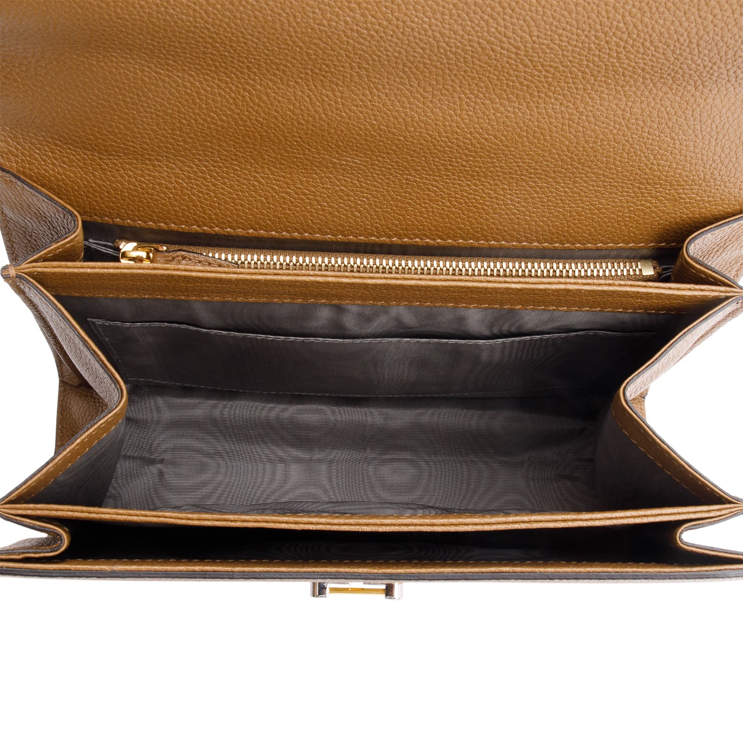 Gucci Brown Calfskin Leather Small Zumi Shoulder Bag