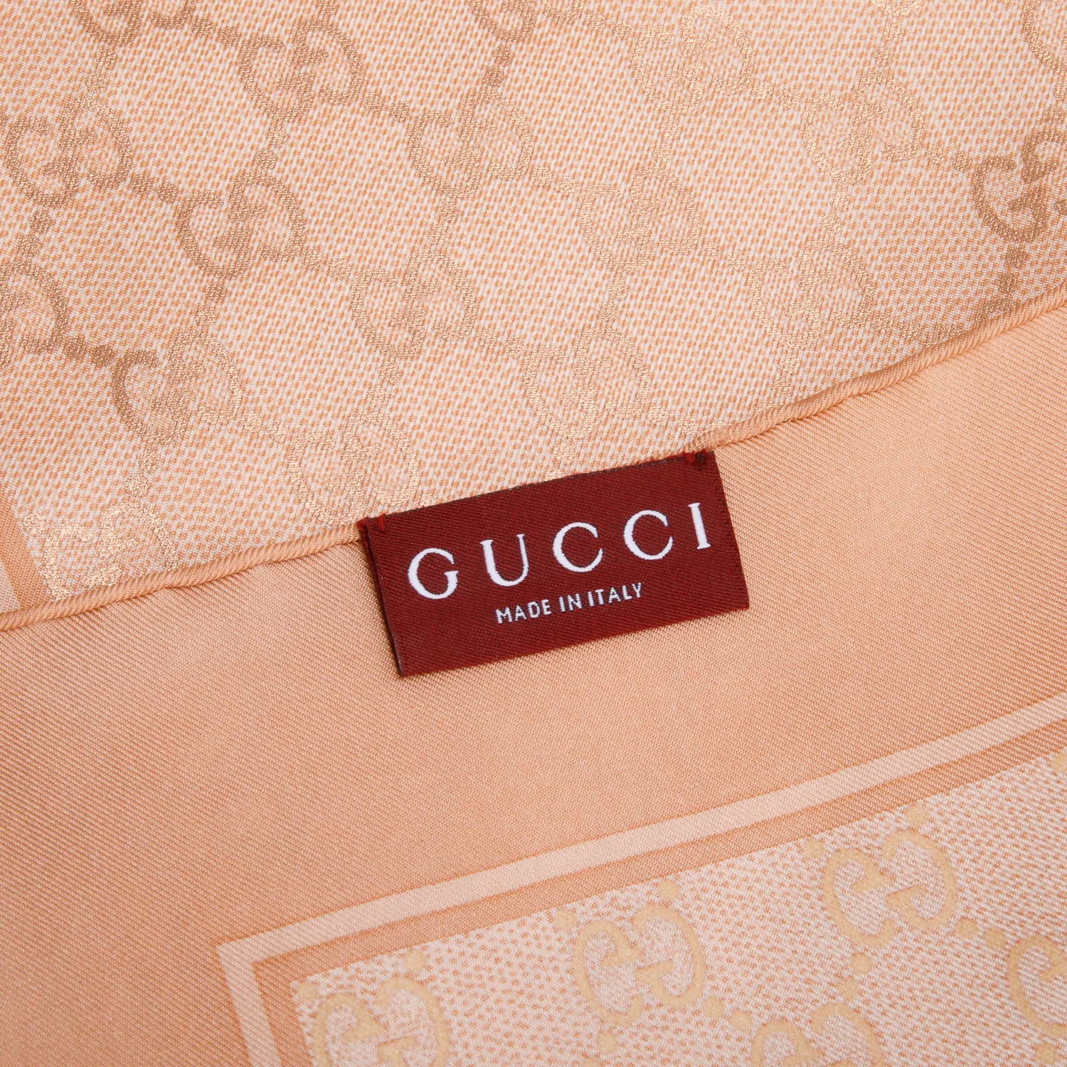 Gucci Pink GG Print Silk Scarf w/ Box & Receipt