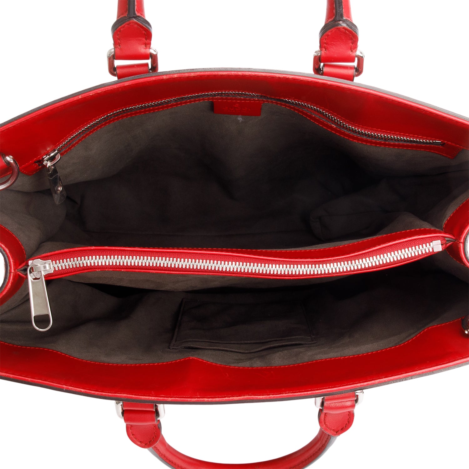 Gucci Red Guccissima Leather Signature Large Convertible Top Handle Tote