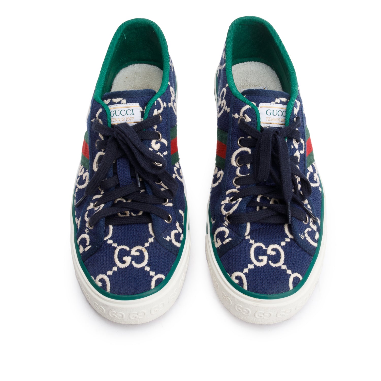 Gucci 'Ink Blue' GG Web Men's Tennis 1977 Sneakers, Mens Size 10.5