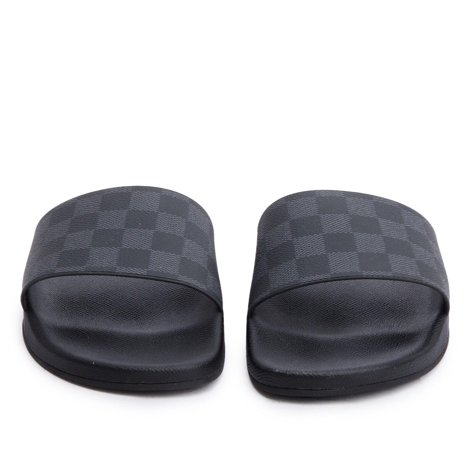 Louis Vuitton 2021 Damier Graphite Waterfront Mule Slides, Men's Size 10