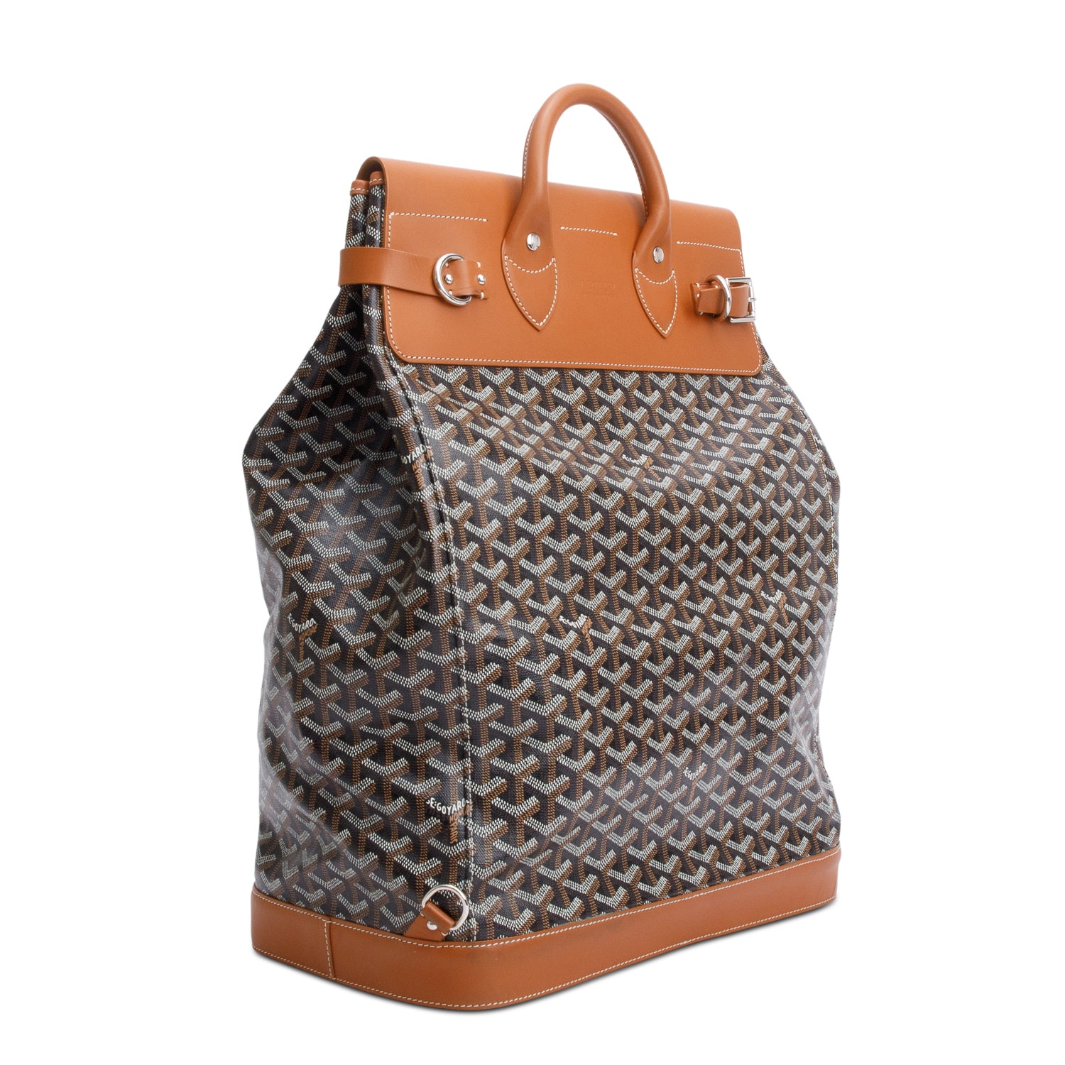 Goyard Brown Monogram Canvas Steamer PM w/ Strap