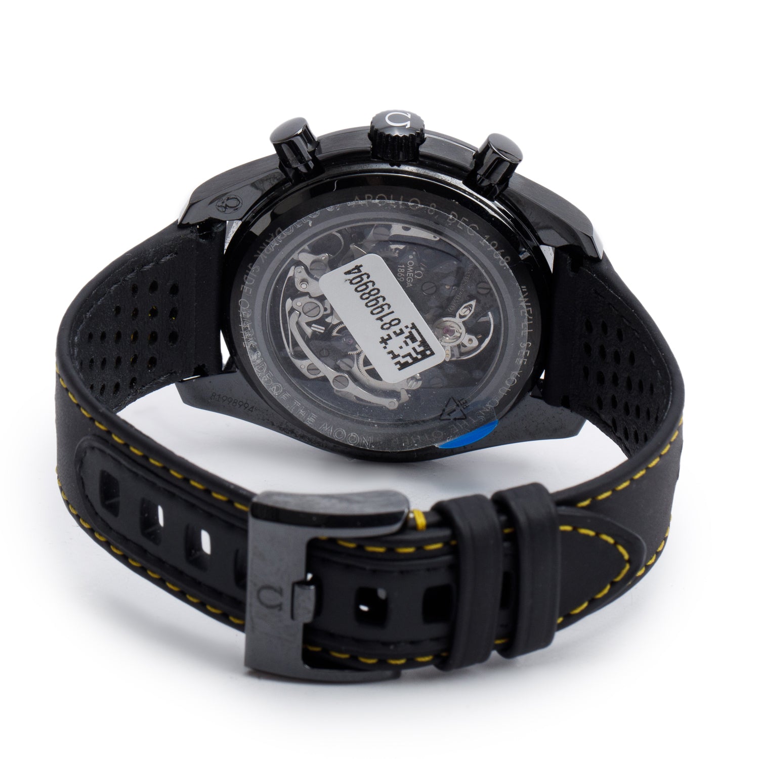 Omega 2024 Black Ceramic Apollo 8 Dark Side of the Moon 44.25 MM Manual Wind Watch w/ Box & Papers