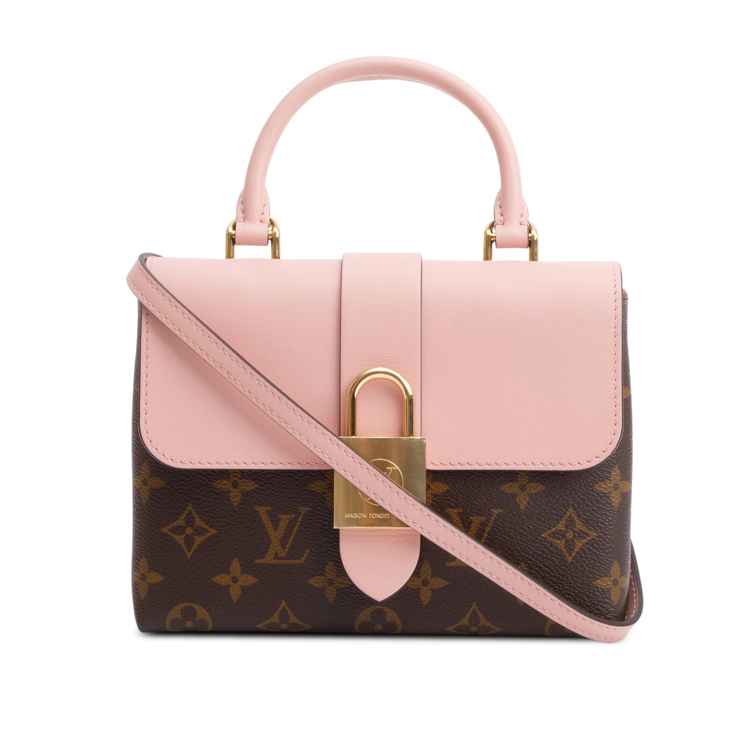 Louis Vuitton Monogram Pink Leather Locky BB w/ Strap, Box & Receipt
