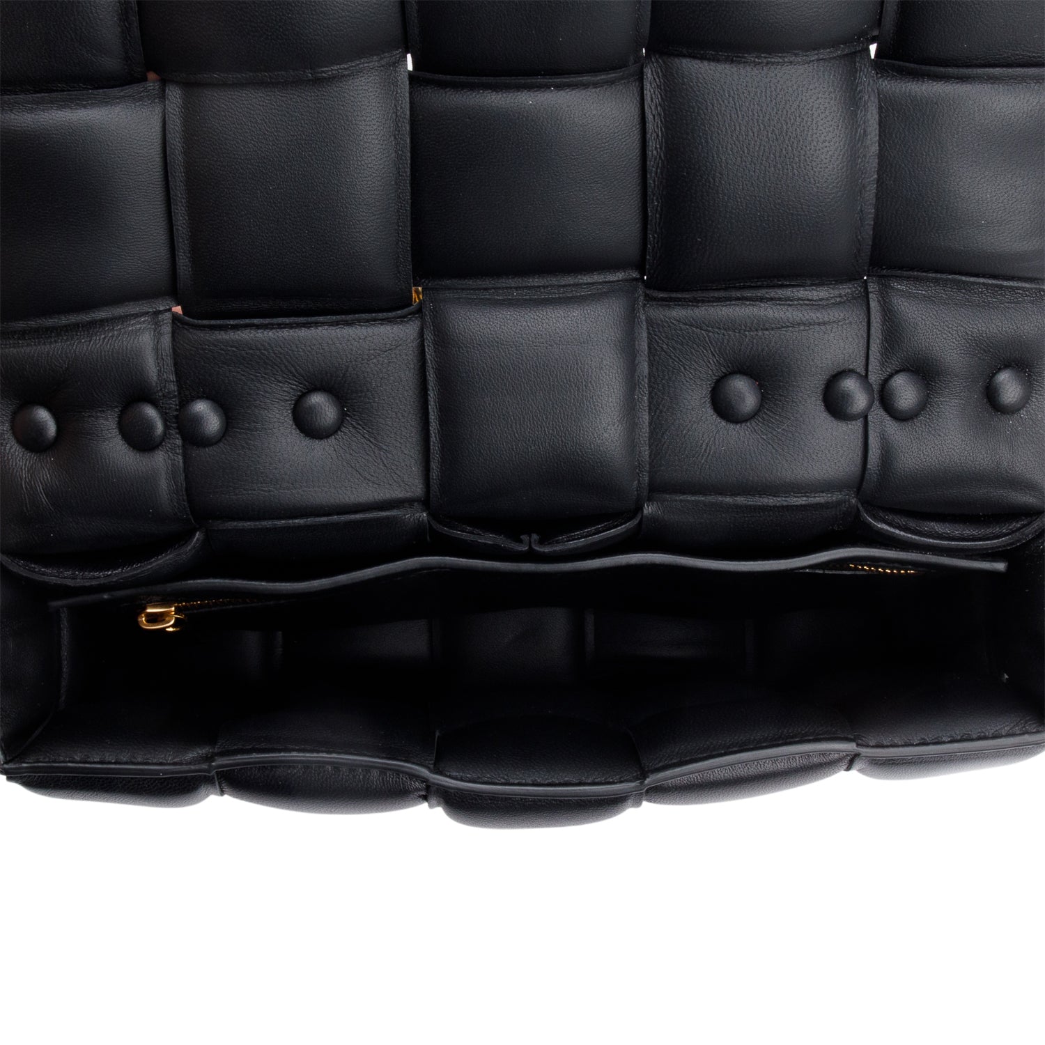 Bottega Veneta Black Nappa Intrecciato Padded Chain Cassette Bag