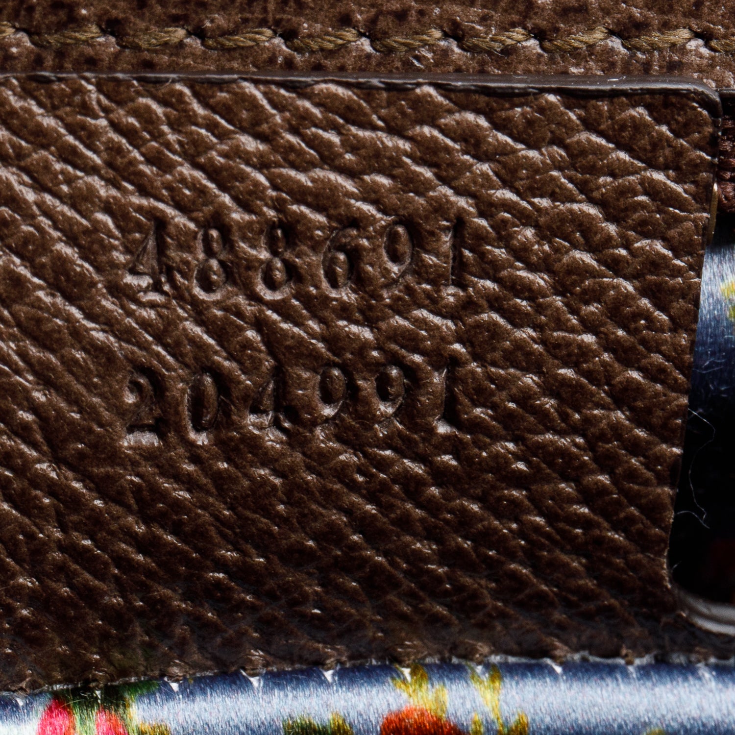 Gucci Brown Leather Mother of Pearl Felena Bamboo Medium Top Handle Bag w/ Strap & Box