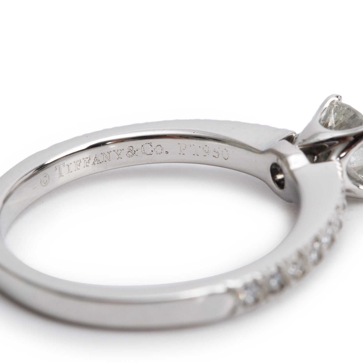 Tiffany & Co. Novo Platinum 0.48 ct. Square Cushion Brilliant Cut Diamond Engagement Ring, Size 4.5 w/ Box & Certification Paperwork