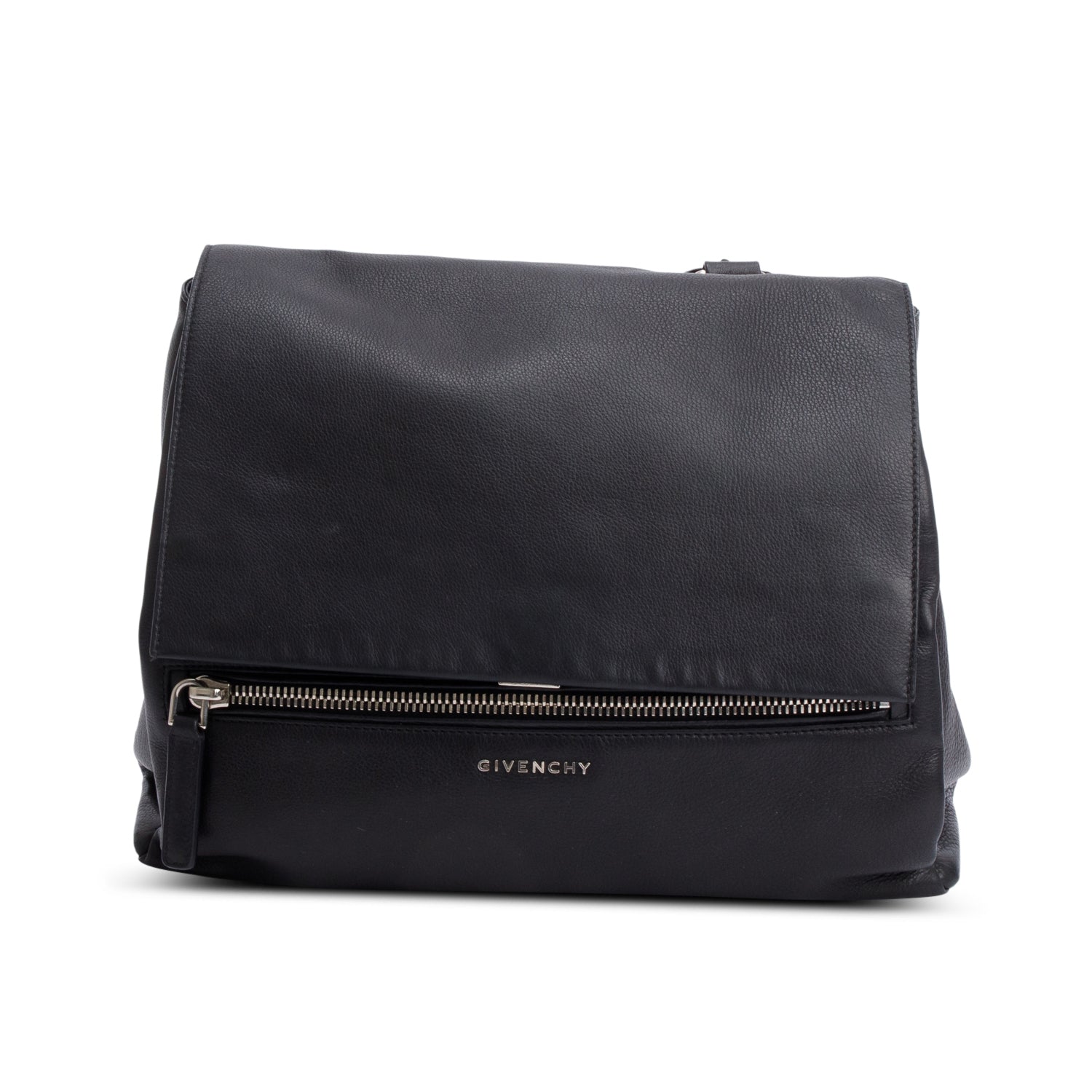 Givenchy Black Calfskin Leather Medium Pandora Pure Satchel Bag w/ Strap