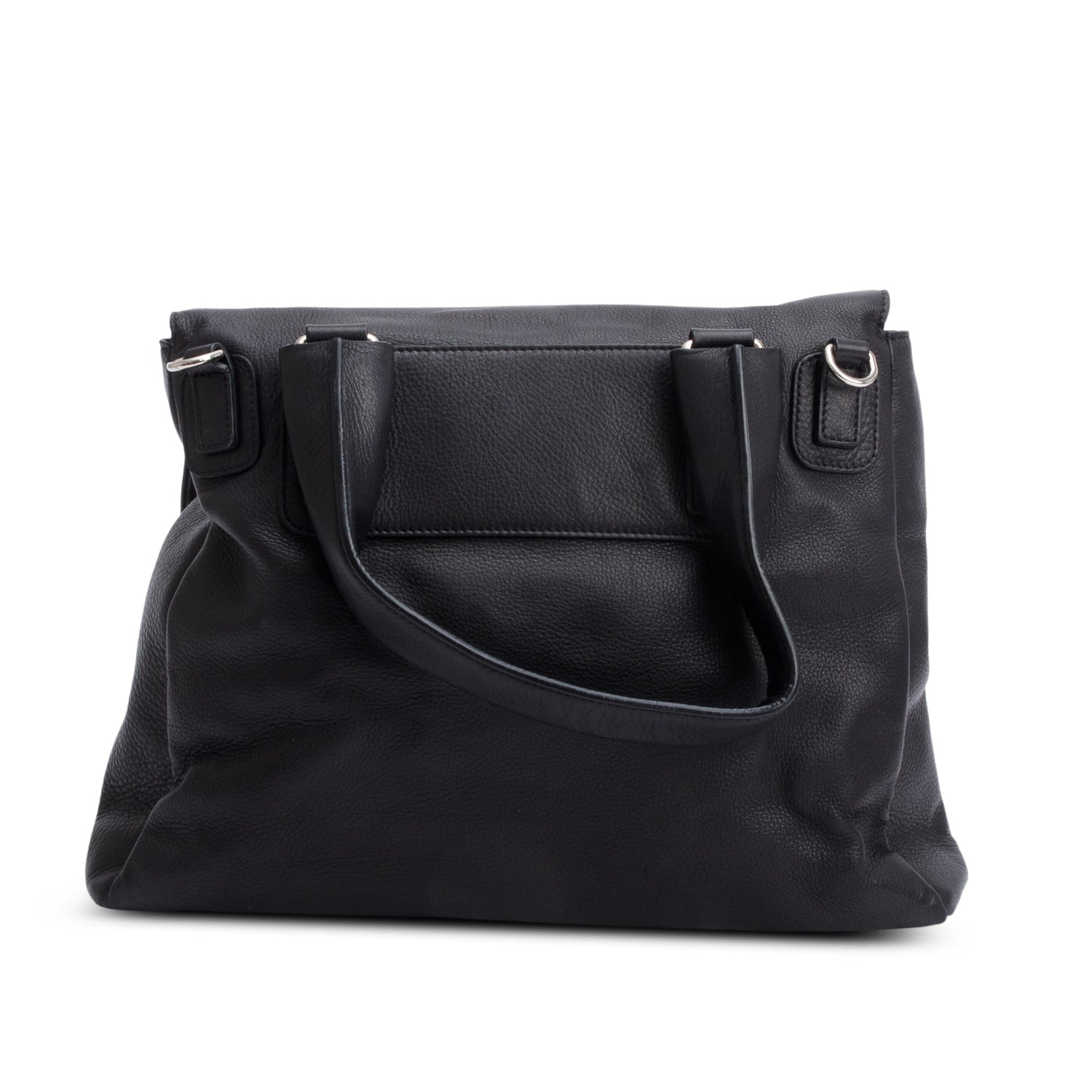 Givenchy Black Calfskin Leather Medium Pandora Pure Satchel Bag w/ Strap