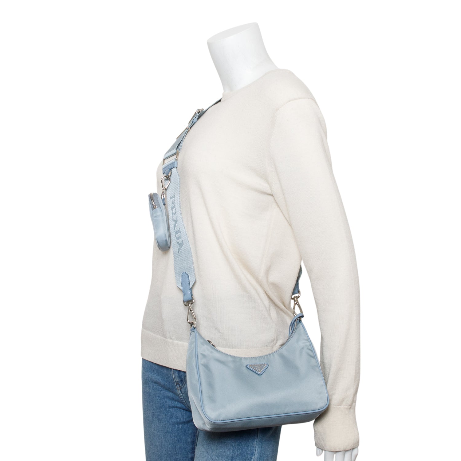 Prada Blue Re-Edition 2005 Re-Nylon Shoulder Bag