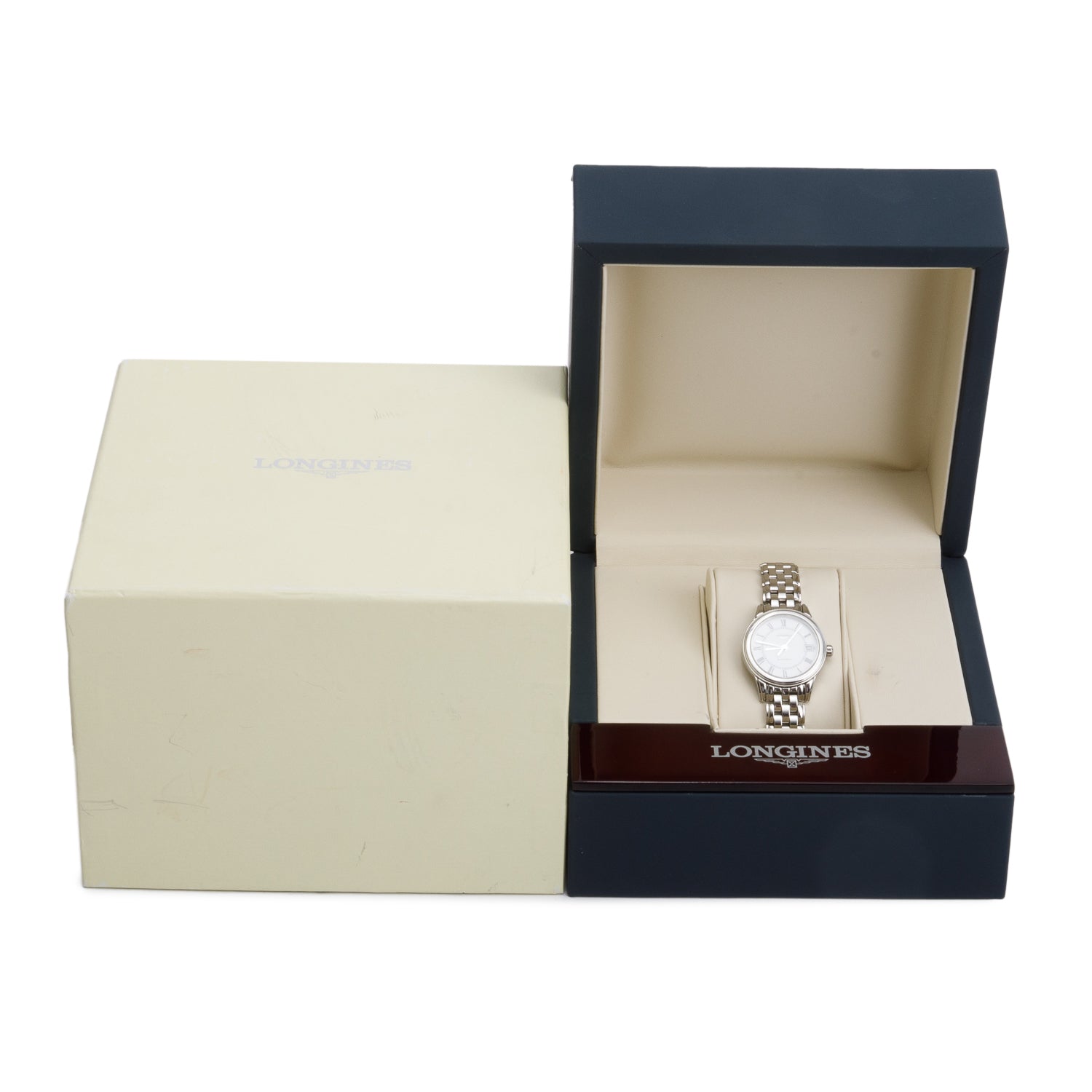 Longines Stainless Steel Flagship Classic 26 MM Automatic Watch White Dial w/ Box