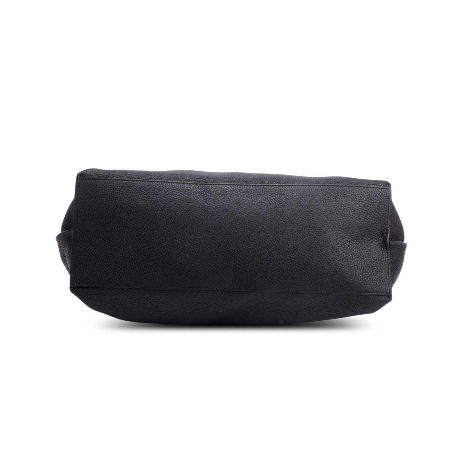 Gucci Black Calfskin Leather Large Bamboo Daily Top Handle Bag w/ Strap