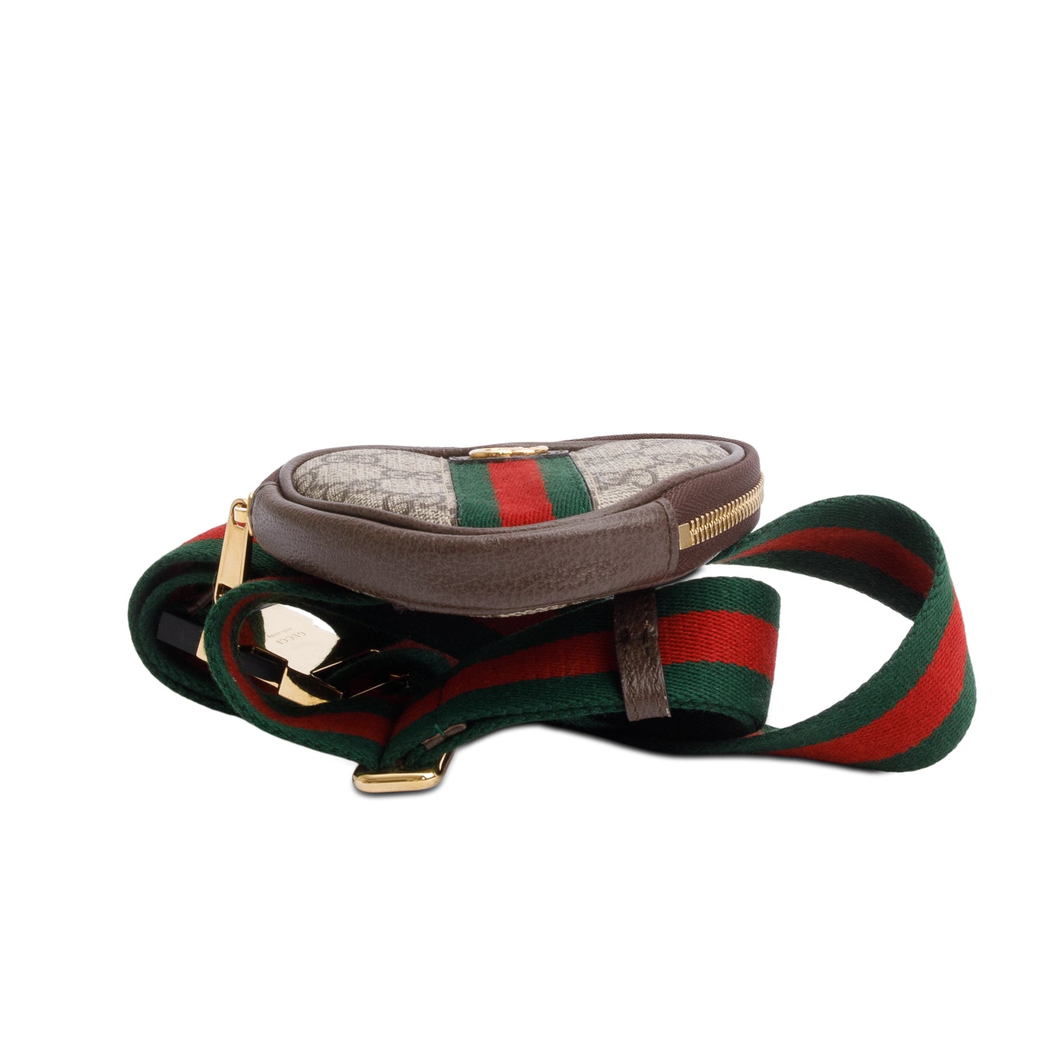 Gucci GG Supreme Web Ophidia Heart Utility Belt Bag