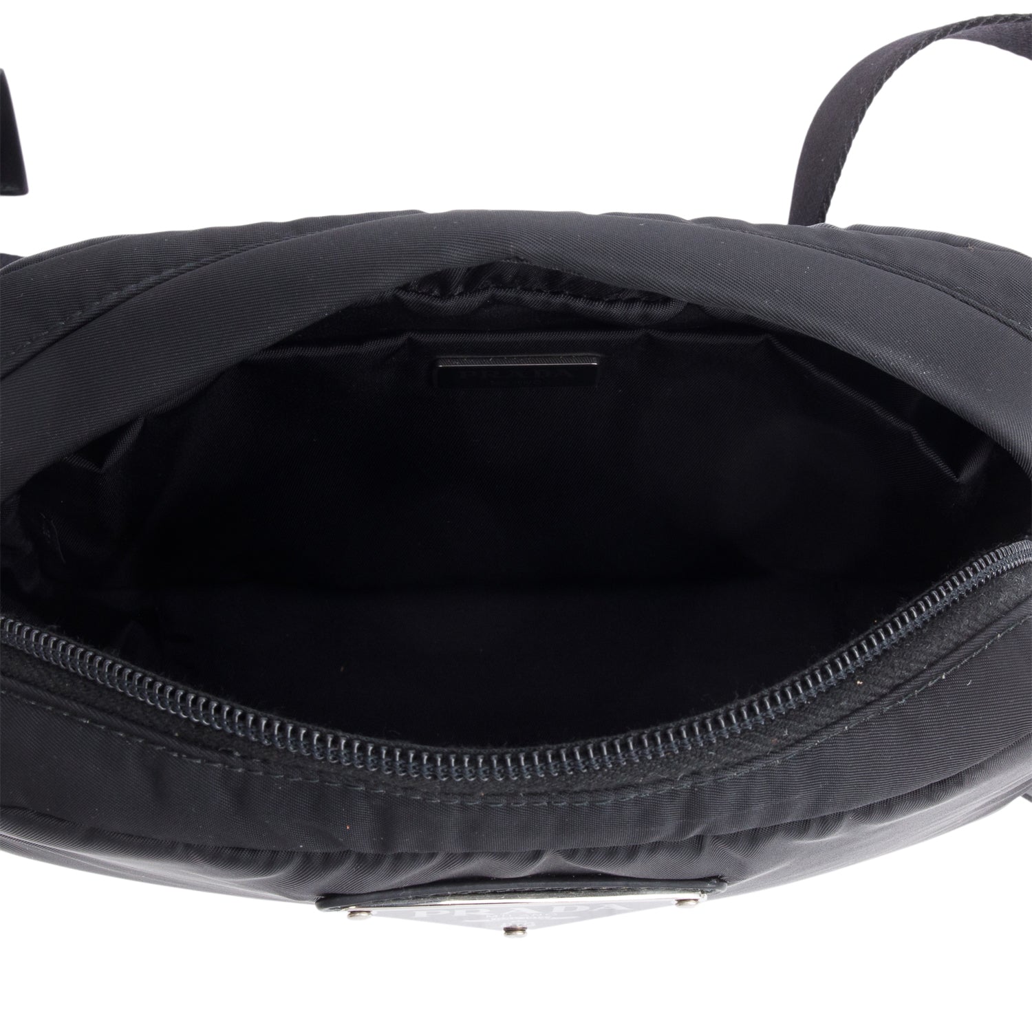 Prada Black Tessuto Nylon Soft Padded Belt Bag