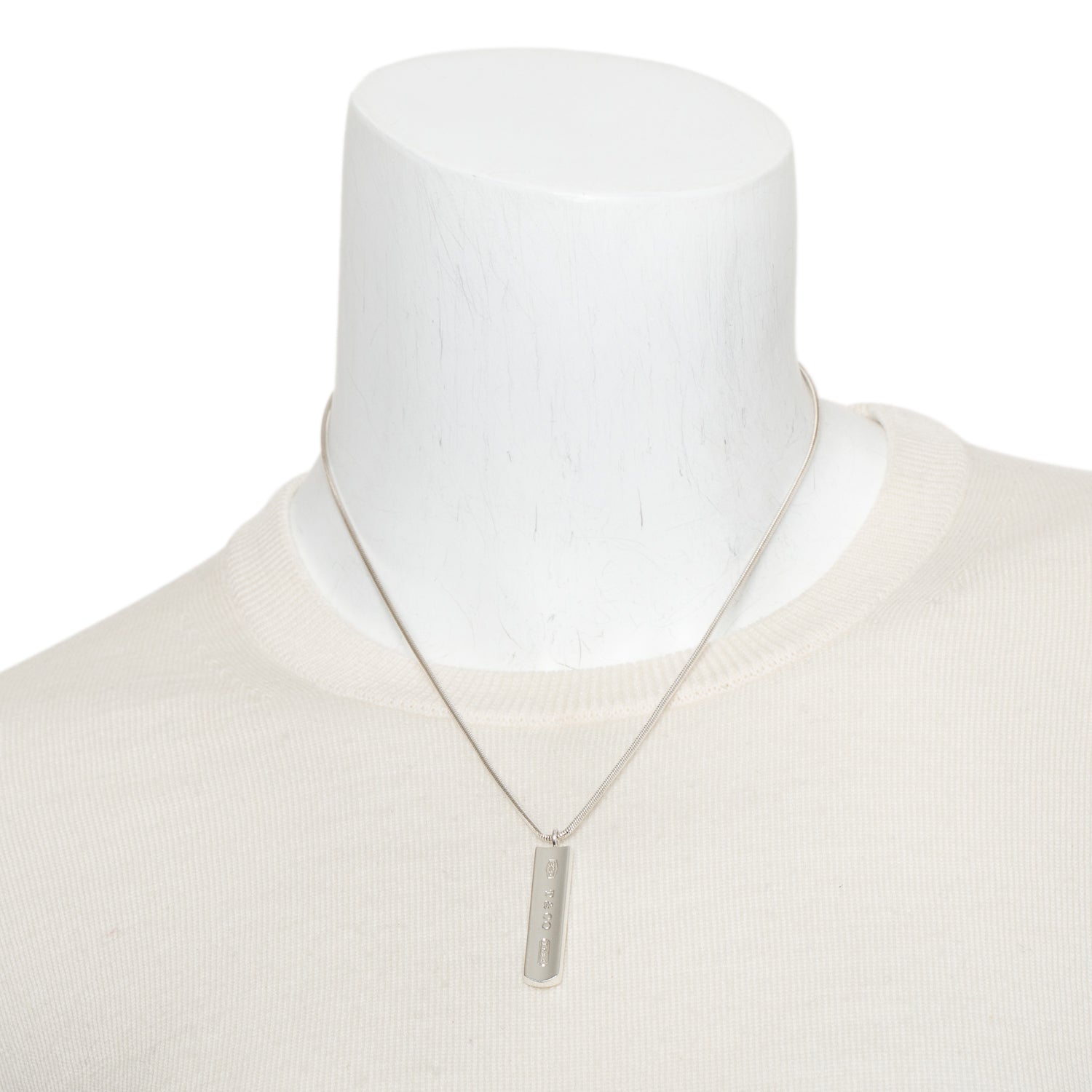 Tiffany & Co. Vintage Sterling Silver 1837 Bar Pendant Necklace