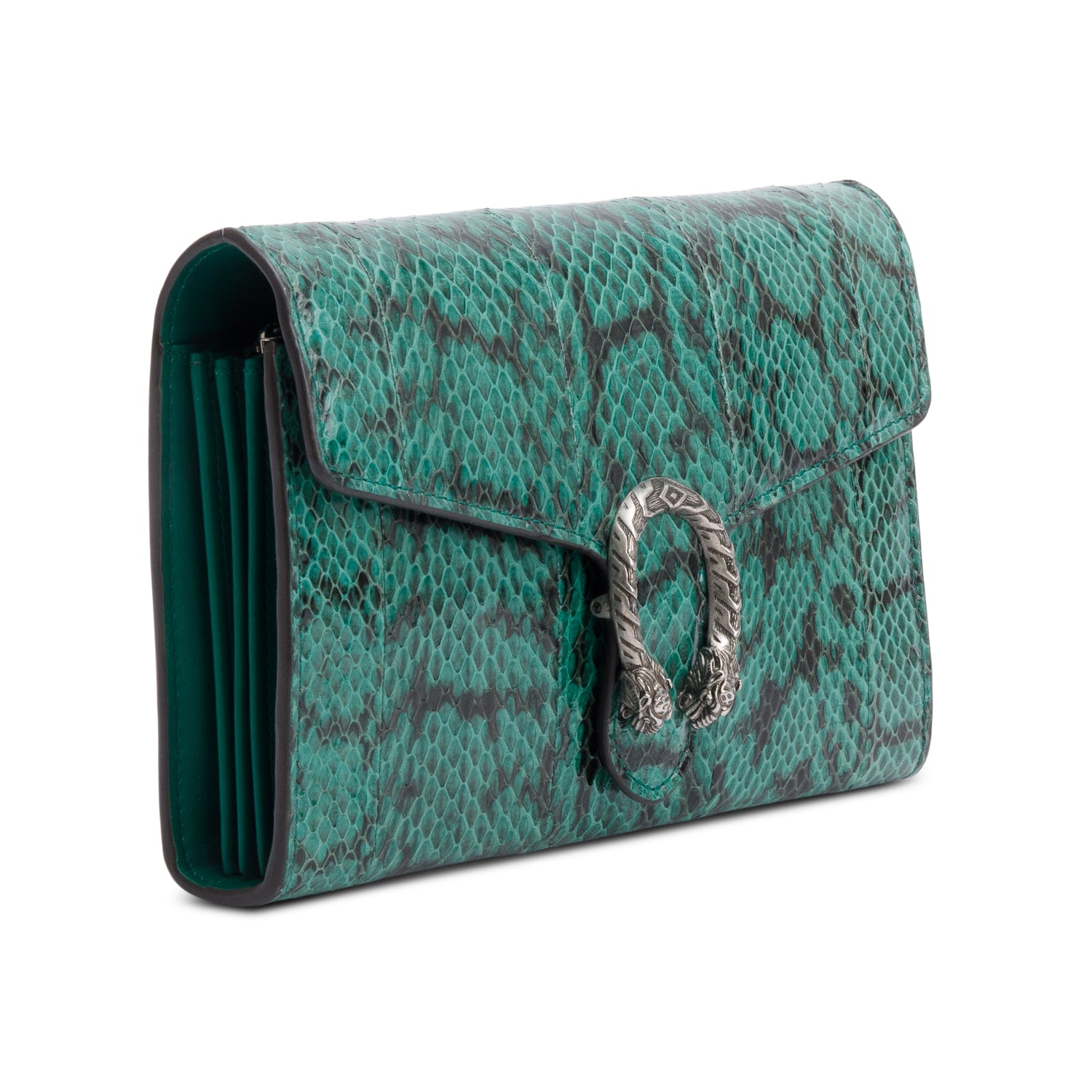 Gucci Green Python Dionysus Wallet on Chain