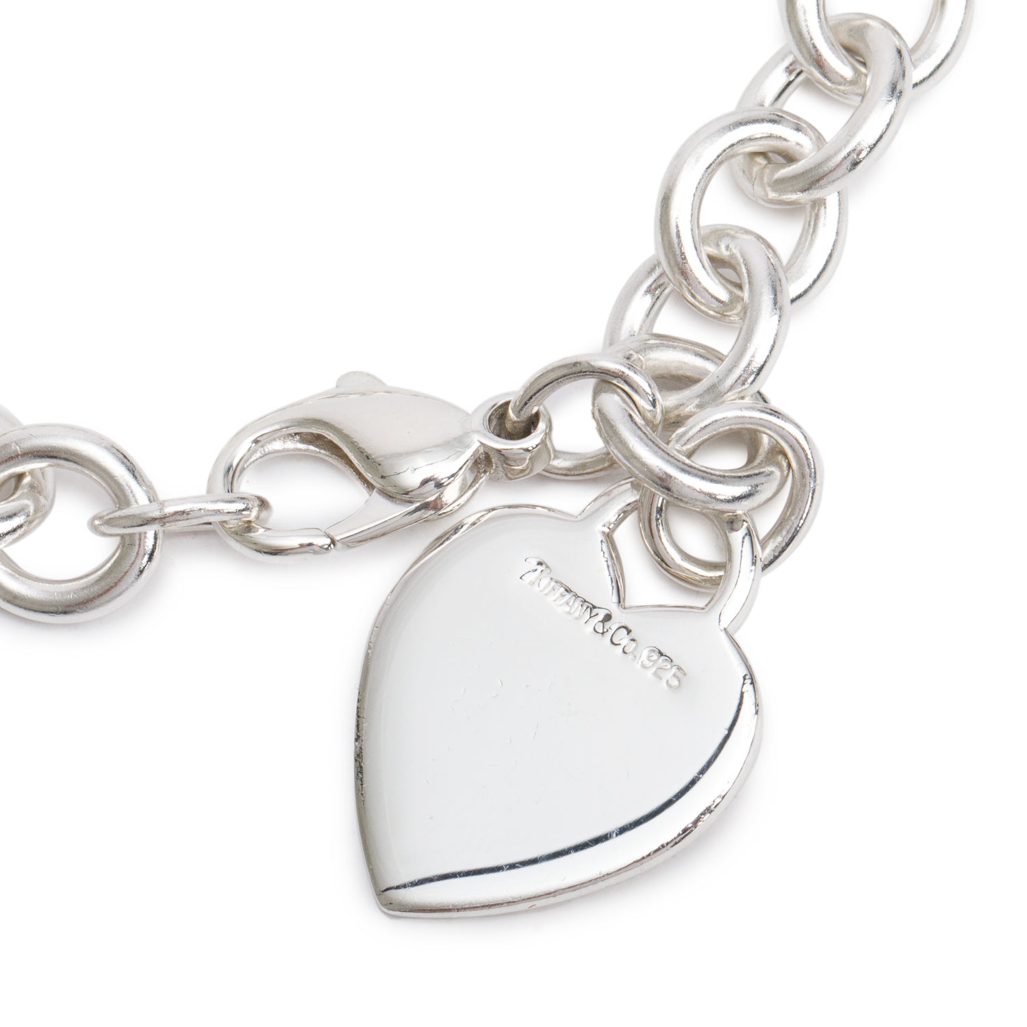 Tiffany & Co. Vintage Sterling Silver Heart Tag Charm Bracelet