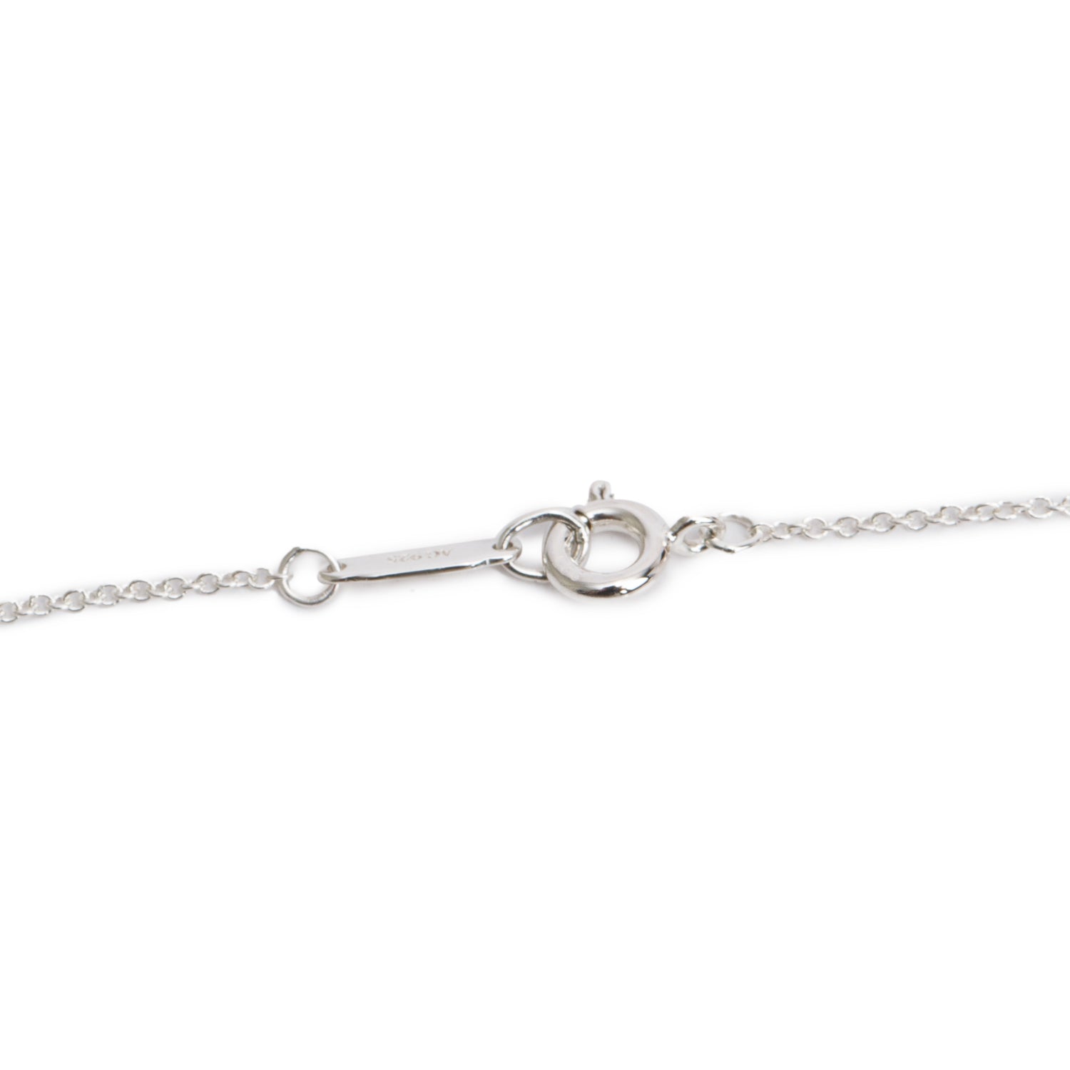 Tiffany & Co. Elsa Peretti Sterling Silver 16 MM Open Heart Pendant Necklace