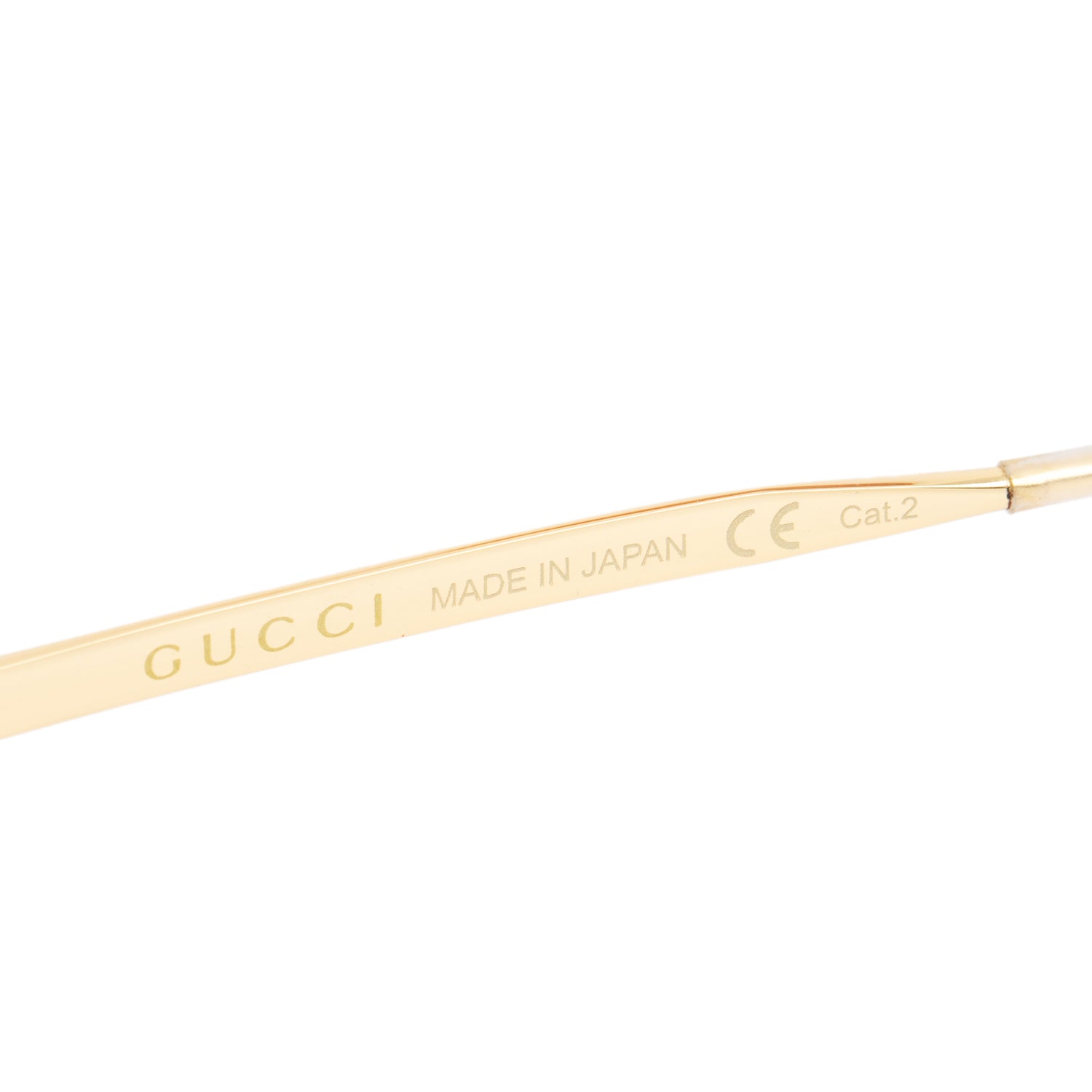 Gucci GG0953S Gold-Tone Metal Frame Aviator Sunglasses w/ Case