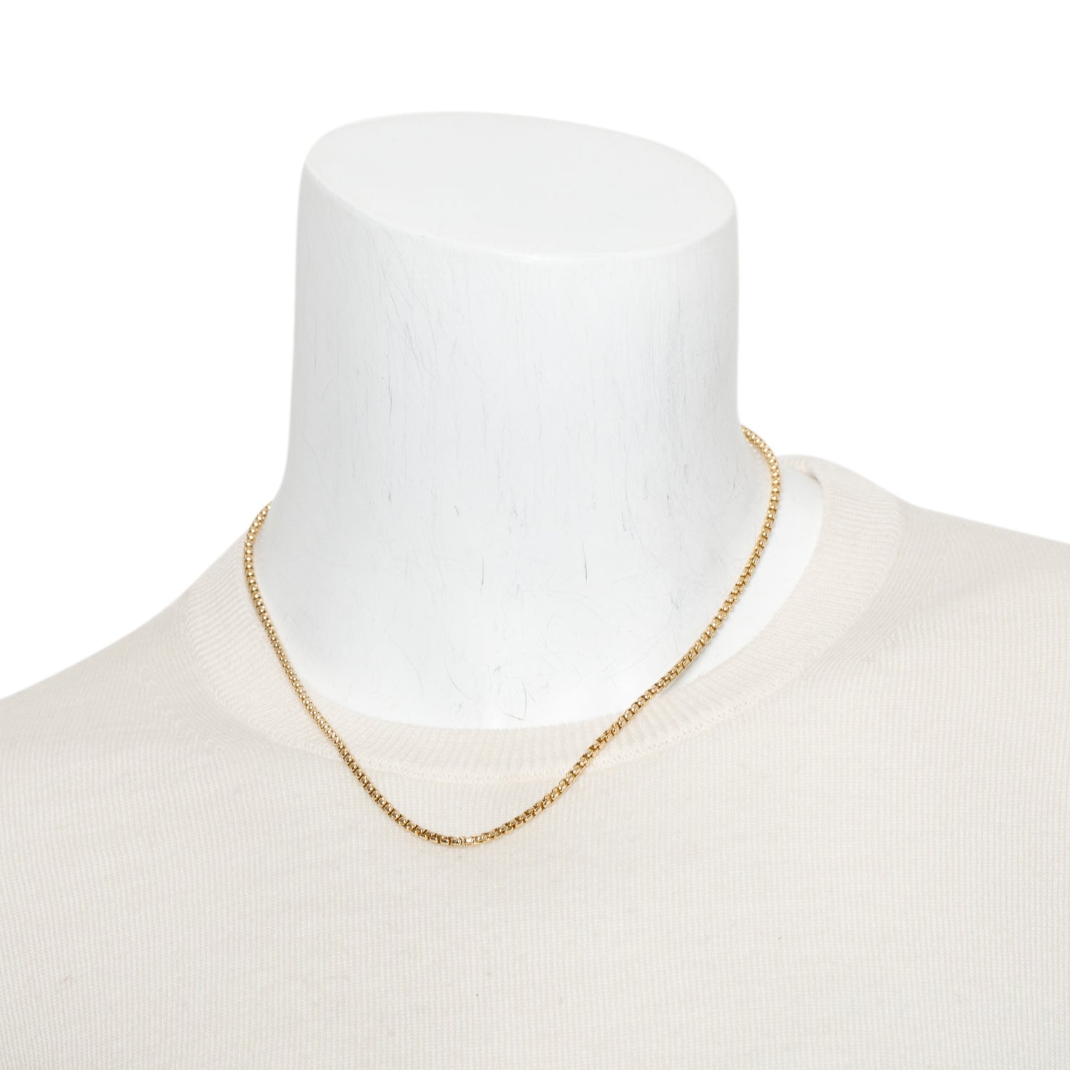David Yurman 18k Yellow Gold 2.6 MM Box Chain Necklace, 18"