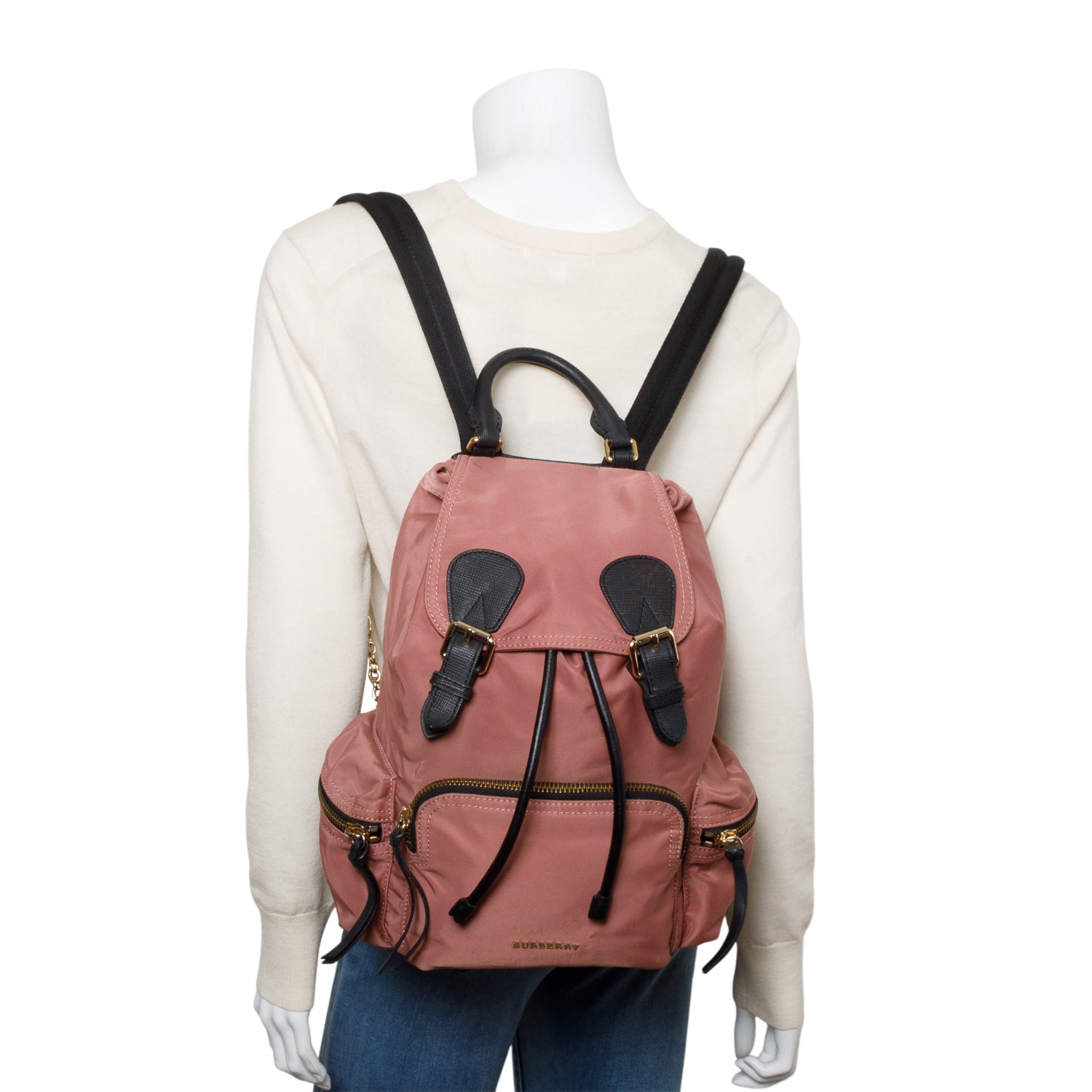 Burberry Pink Technical Nylon Rucksack Backpack