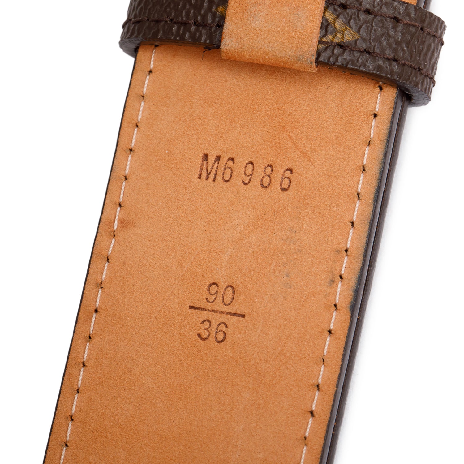 Louis Vuitton Monogram 35 MM LV Cut Belt 90 36 w/ Box