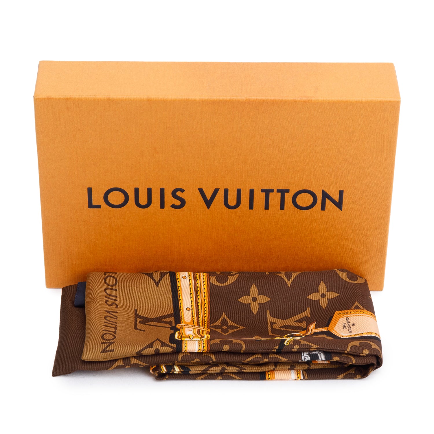 Louis Vuitton Brown Monogram Confidential Silk Bandeau w/ Box
