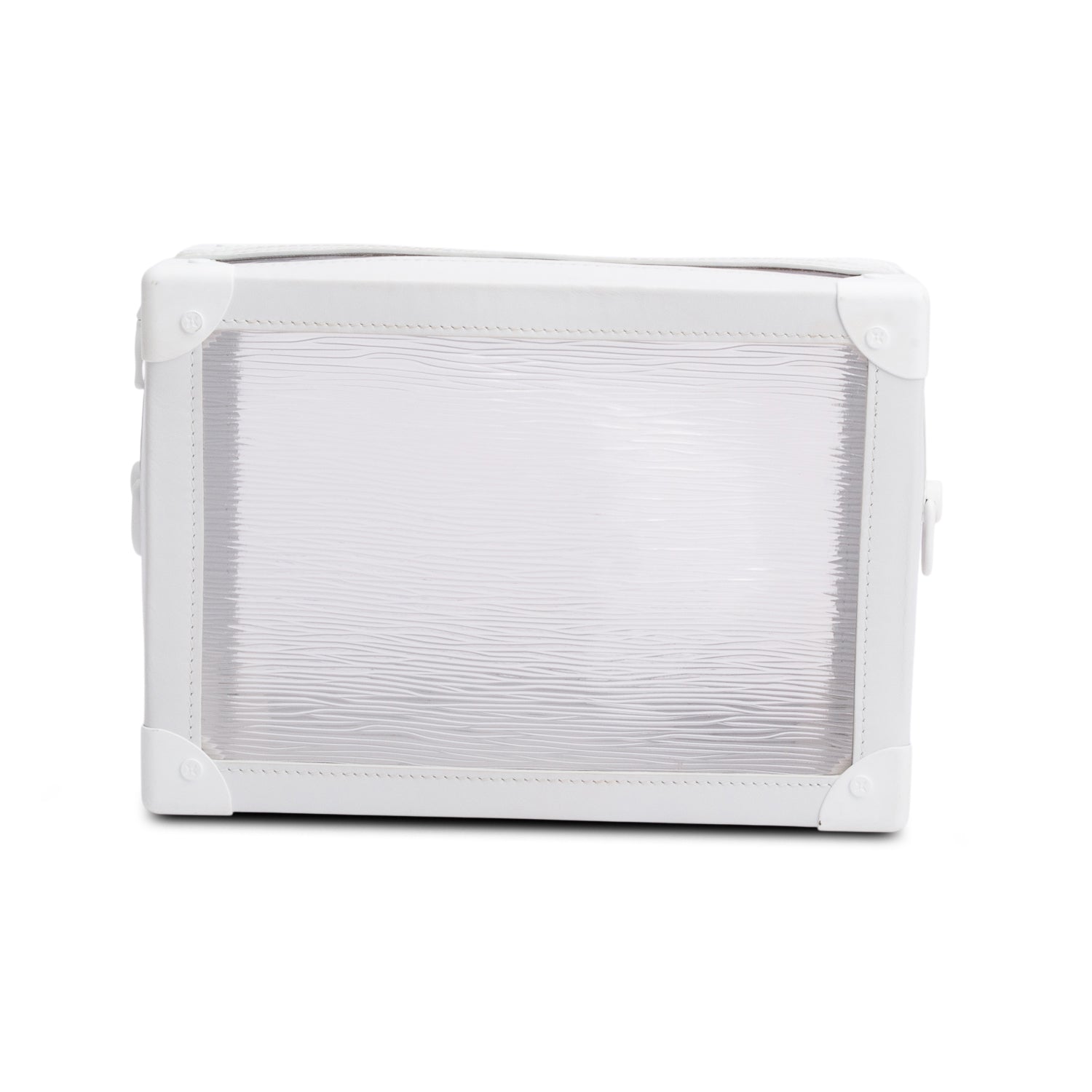 Louis Vuitton Transparent Epi White Leather Soft Trunk Bag