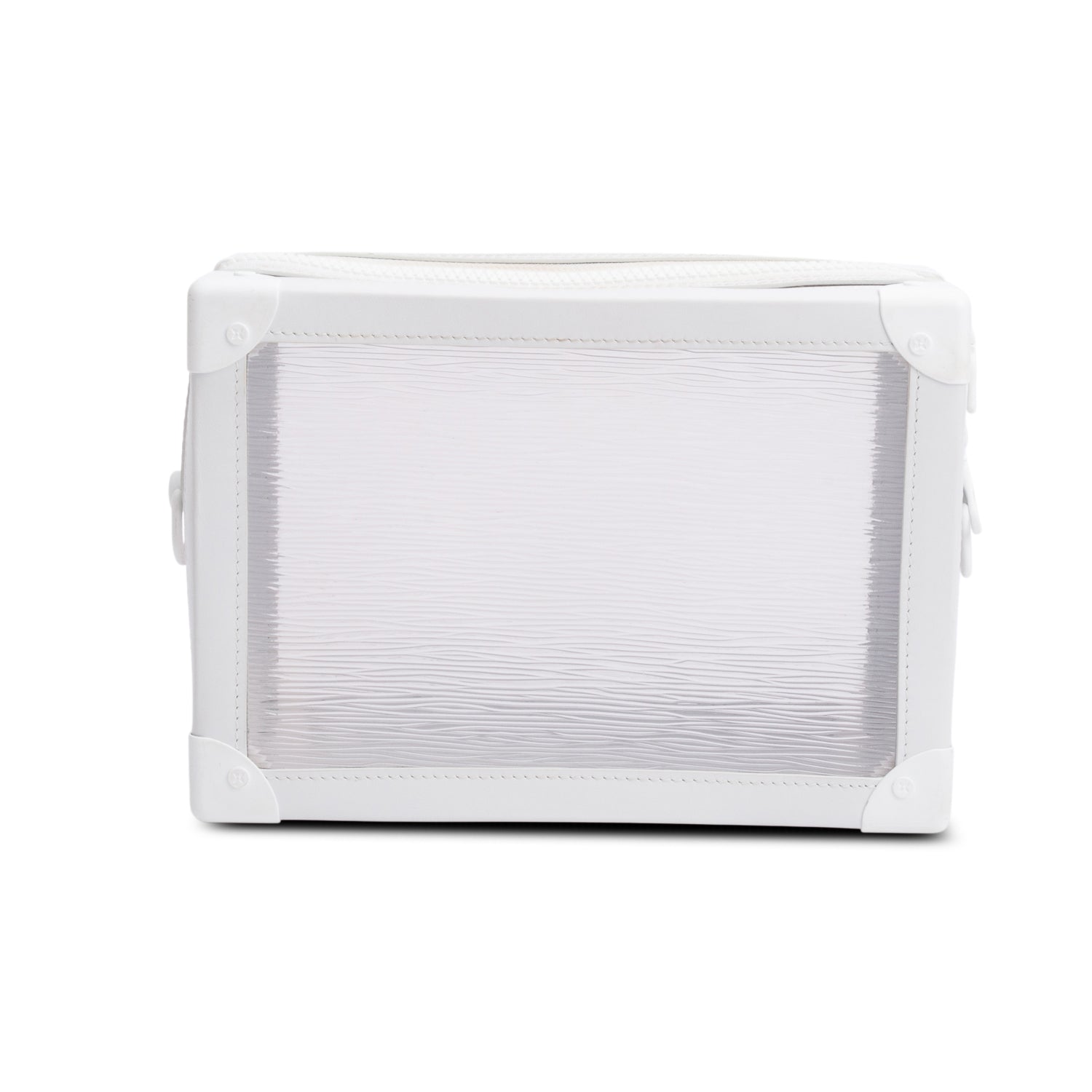 Louis Vuitton Transparent Epi White Leather Soft Trunk Bag
