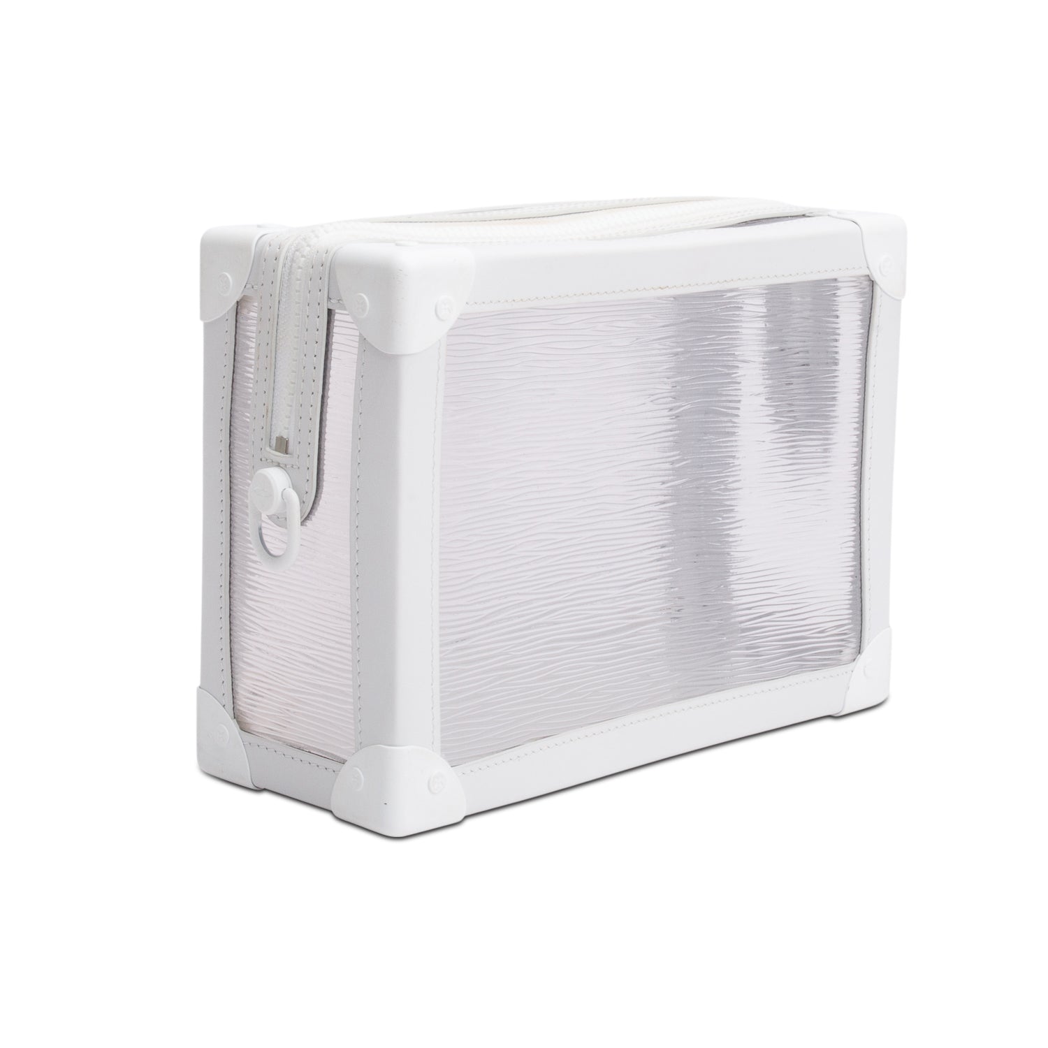 Louis Vuitton Transparent Epi White Leather Soft Trunk Bag