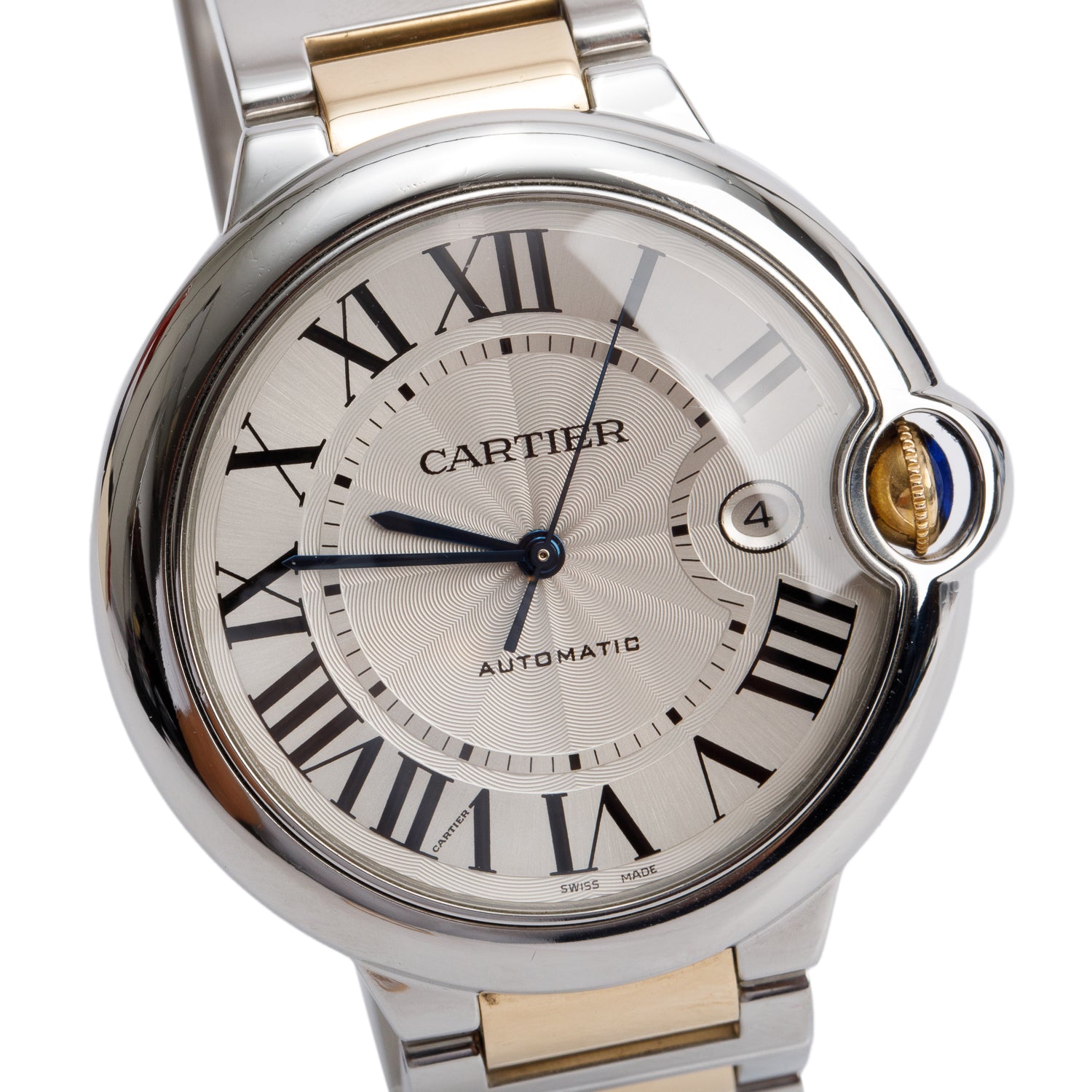 Cartier Stainless Steel & 18k Yellow Gold Ballon Bleu de Cartier 42 MM Automatic Watch 3001 w/ Box & Papers