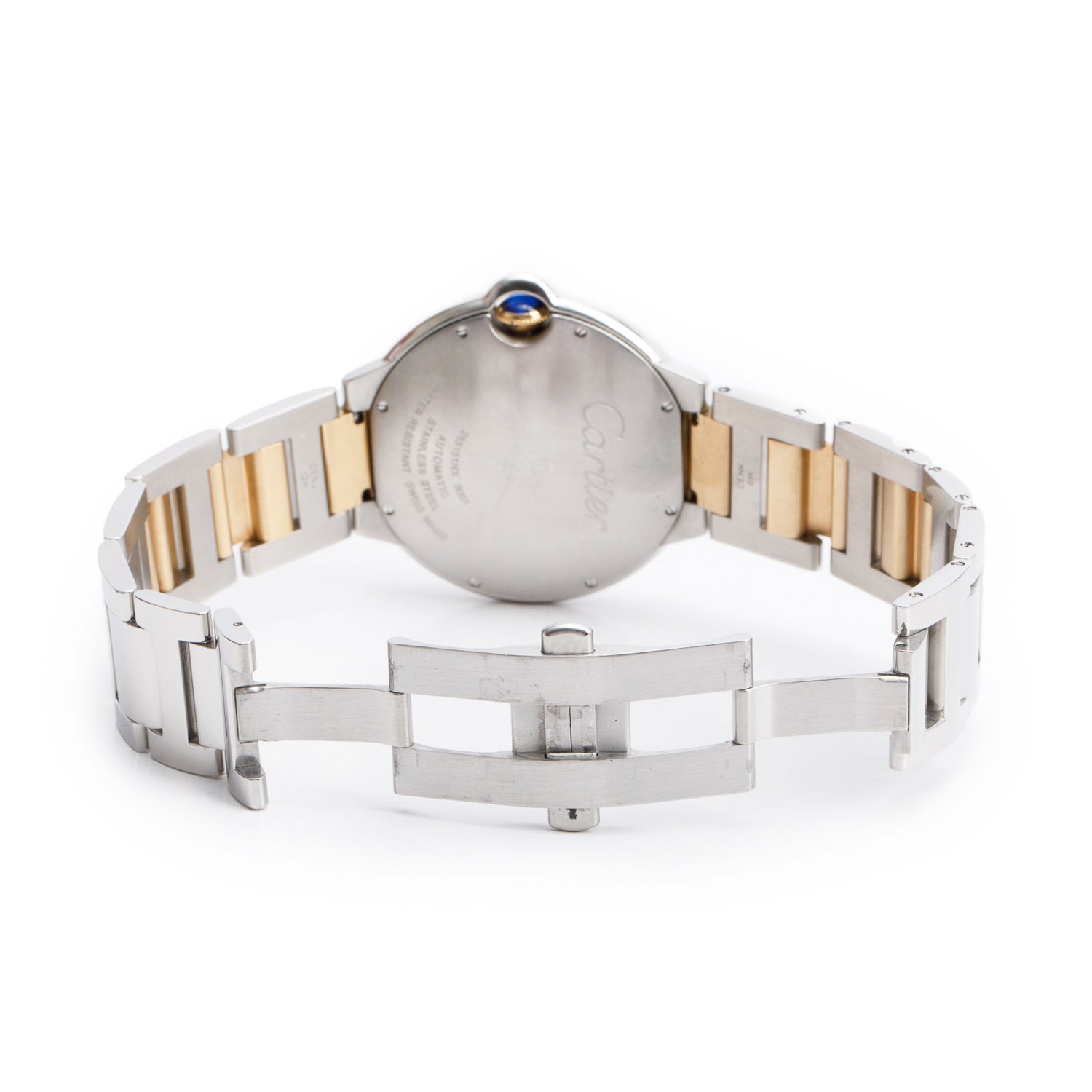 Cartier Stainless Steel & 18k Yellow Gold Ballon Bleu de Cartier 42 MM Automatic Watch 3001 w/ Box & Papers