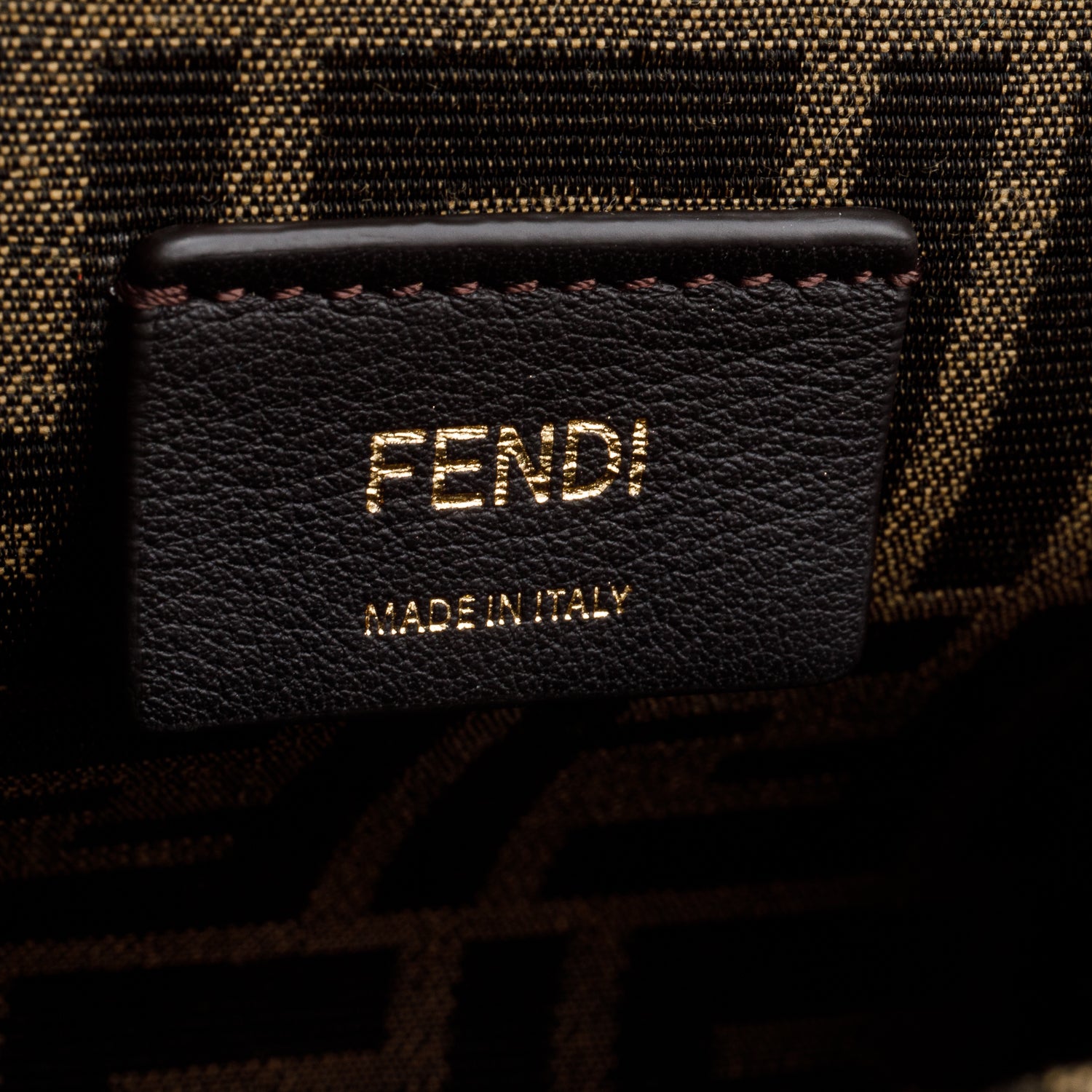 Fendi Black Nappa Leather Small Fendi First Bag w/ Strap