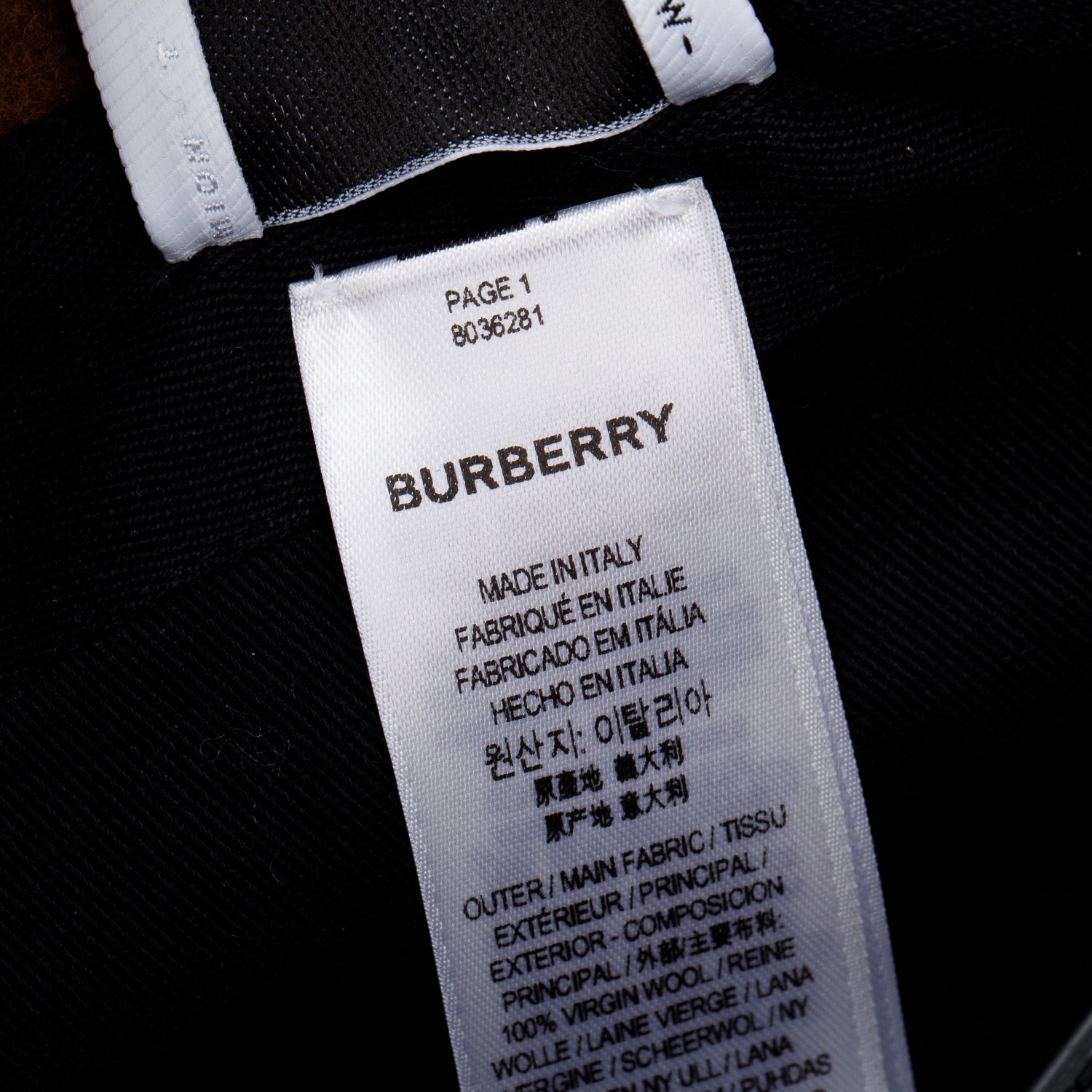 Burberry Check Wool Bucket Hat, Size XL