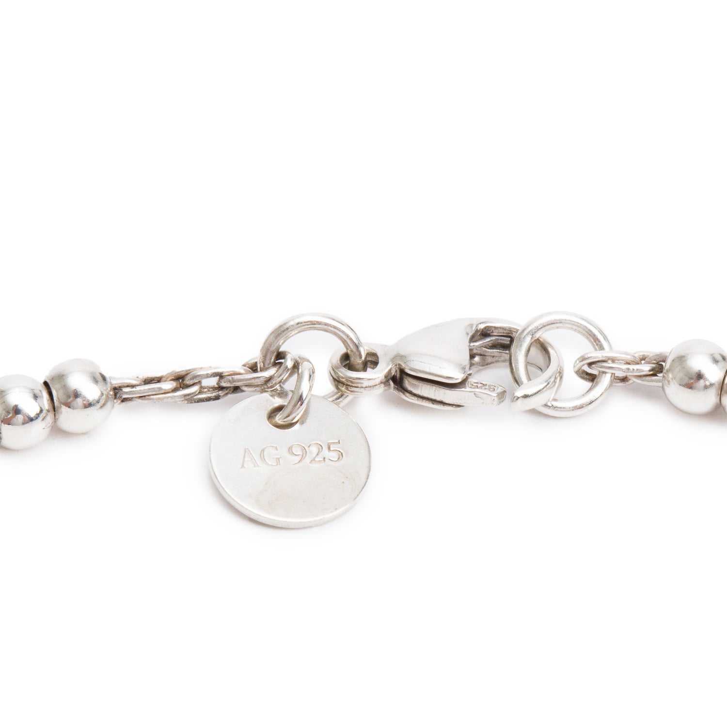 Tiffany & Co. Sterling Silver Return to Tiffany Heart Lock Mini Bead Bracelet