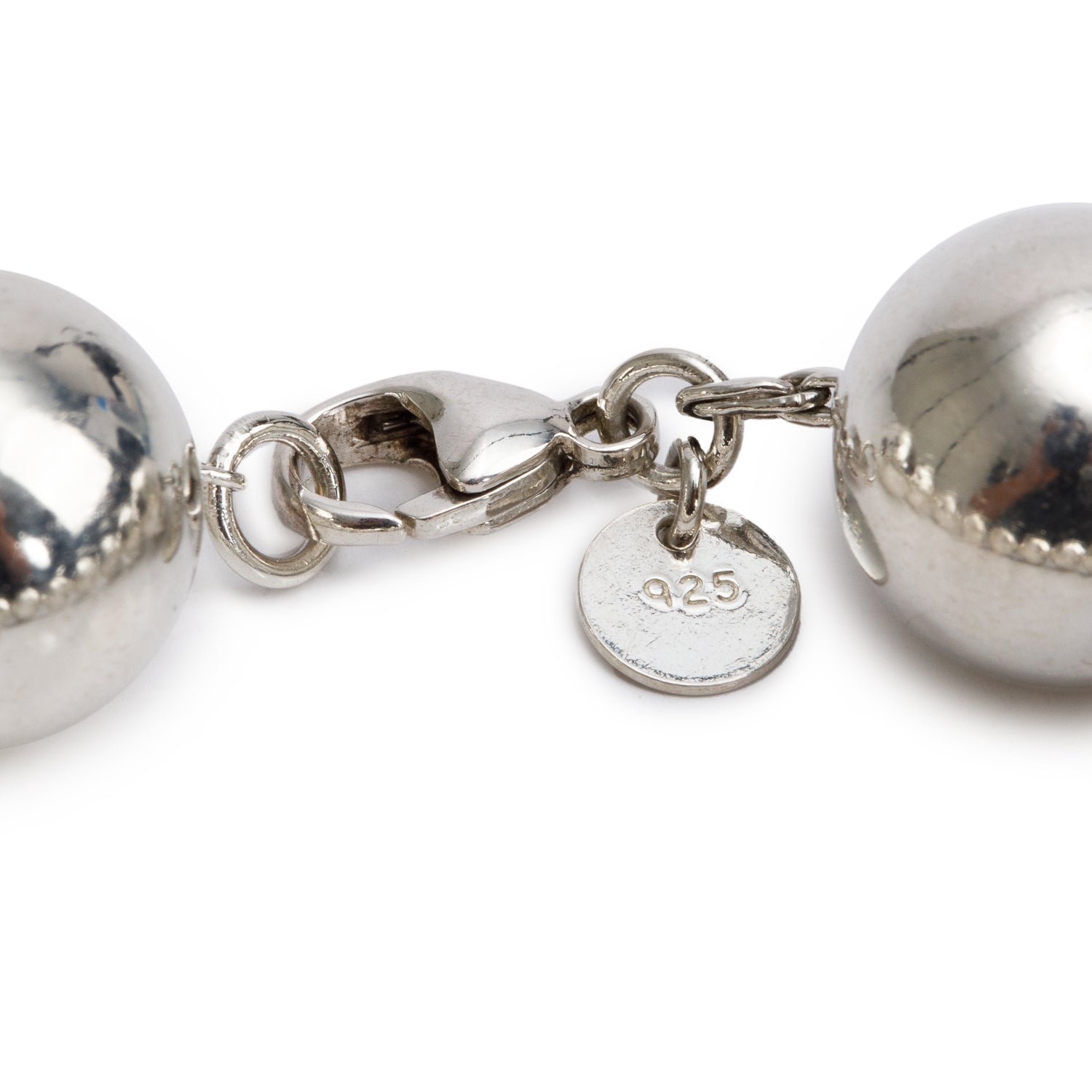 Tiffany & Co. Sterling Silver Extra Large 14 MM HardWear Ball Bracelet